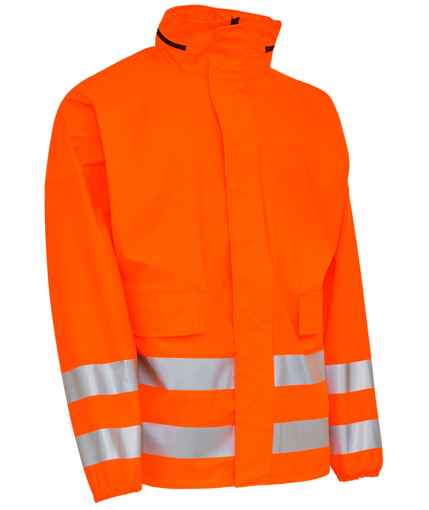 ELKA PU Heavy rain jacket, Hi-vis Orange