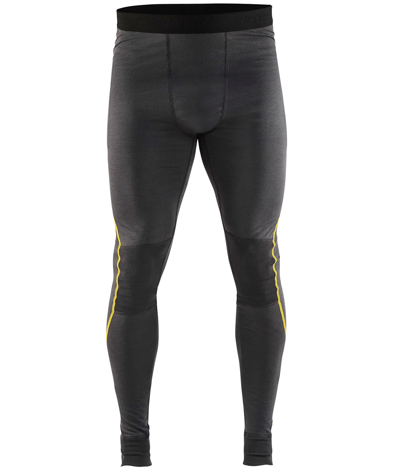 Bl&aring;kl&auml;der XLIGHT l&aring;ngkalsonger med merinoull, Gr&aring;/Gul