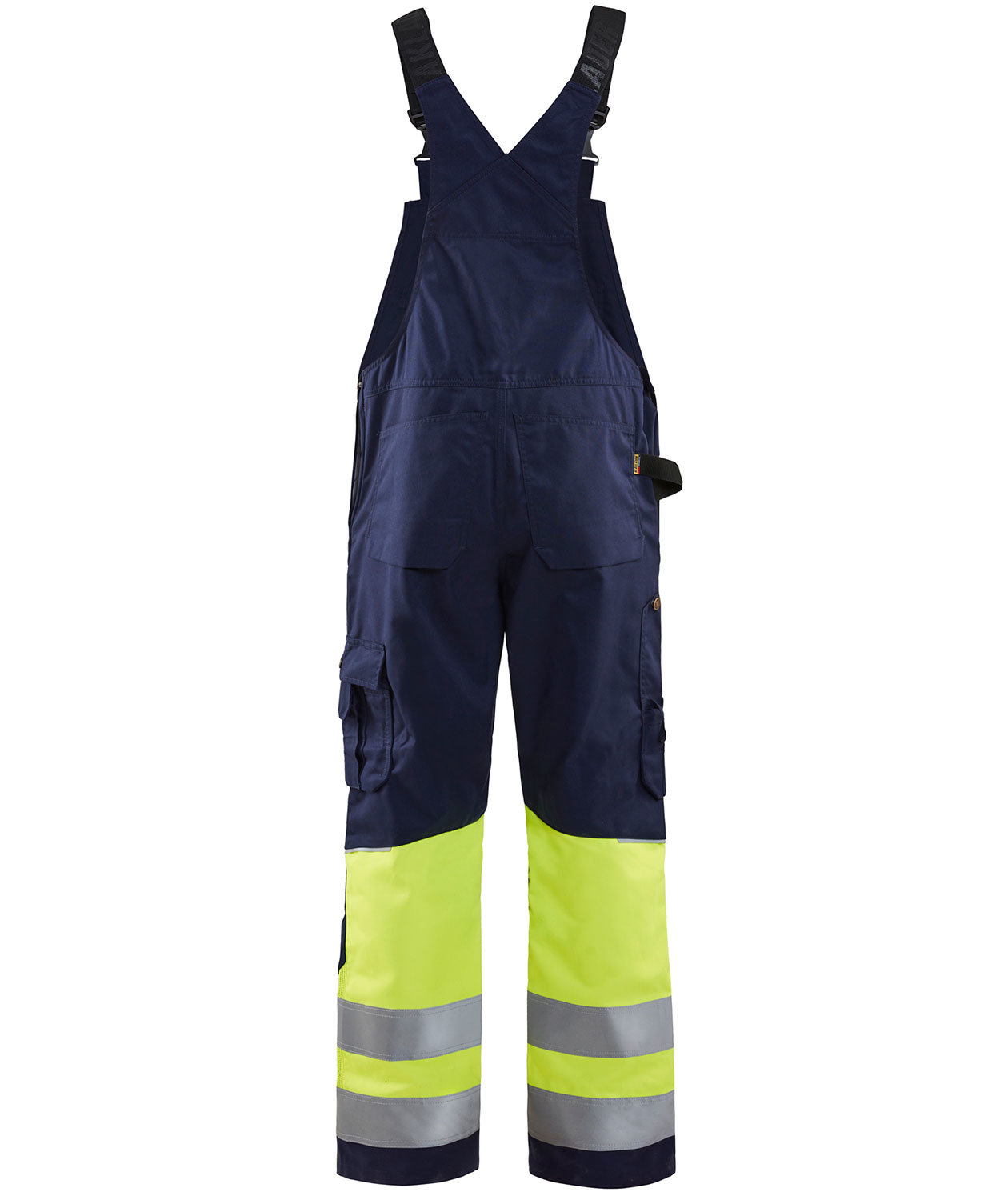 Bl&aring;kl&auml;der work bib and brace, Marine/Hi-Vis yellow, large image number 1
