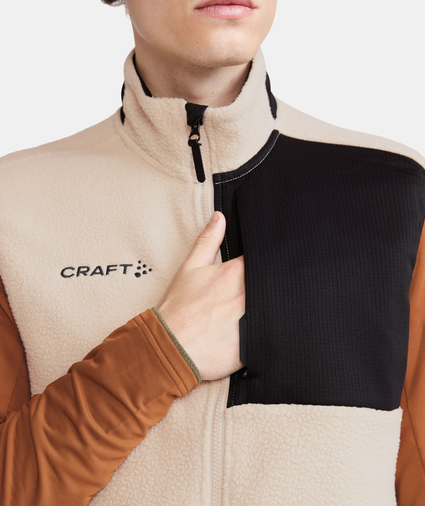 Craft ADV Explore fibre pile vest, Ecru-black, large image number 6