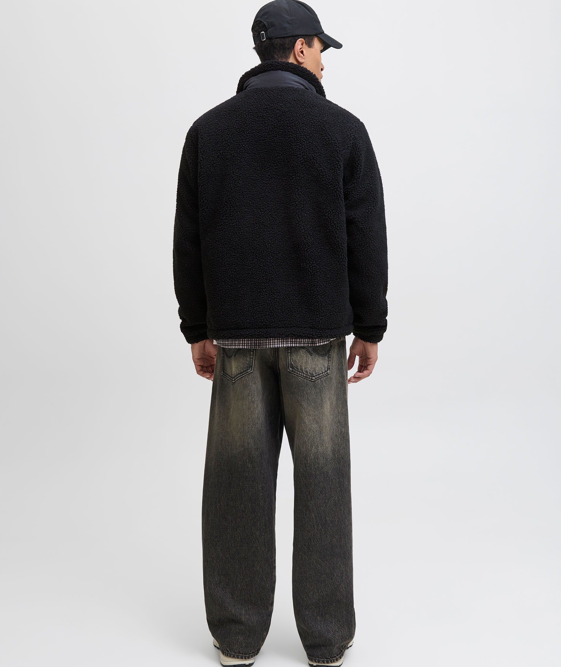 Jack & Jones JJESOHO pile fleece jacket, Black, large image number 2