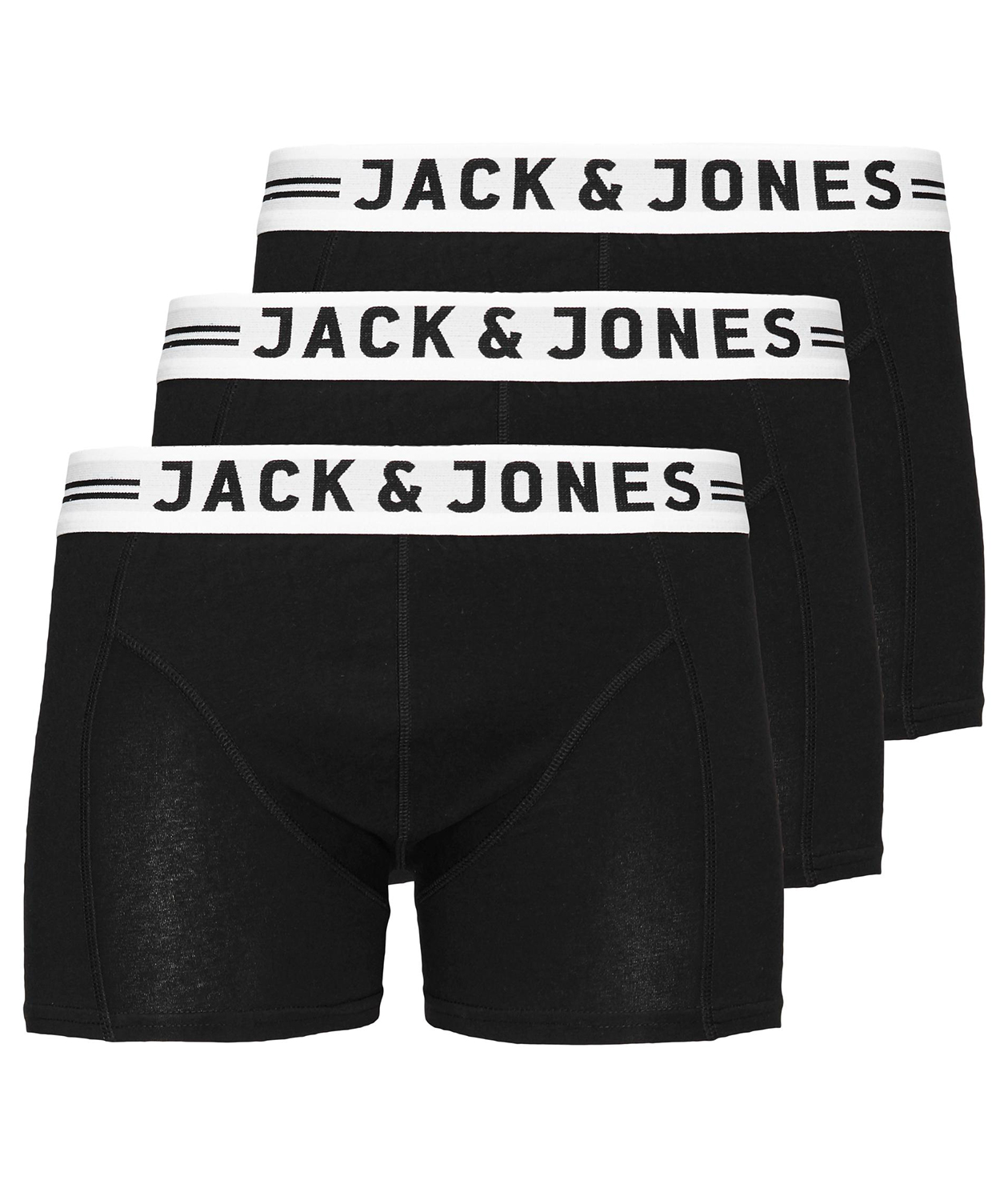 Jack & Jones Sense 3-pack kalsonger, Svart/Vit