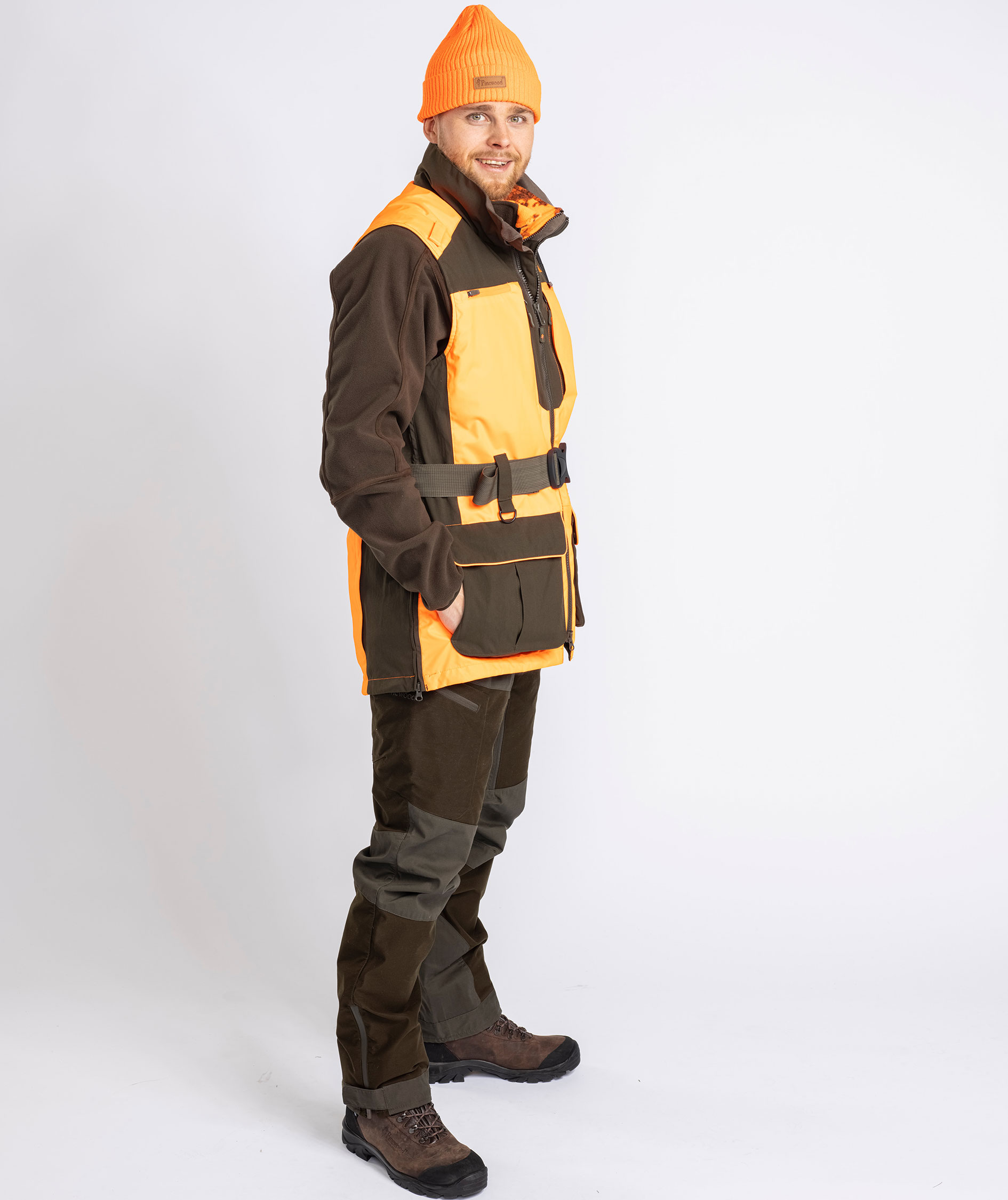 Pinewood Furudal Doghandler vest, Orange/Moss Green, large image number 8