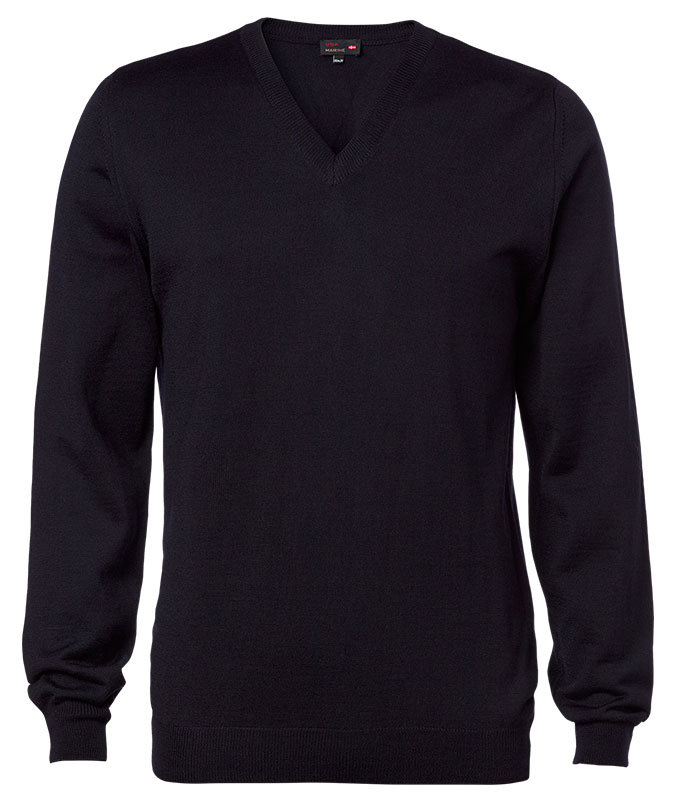 CC55 Copenhagen striktr&oslash;je med merinould, Marine, large image number 0