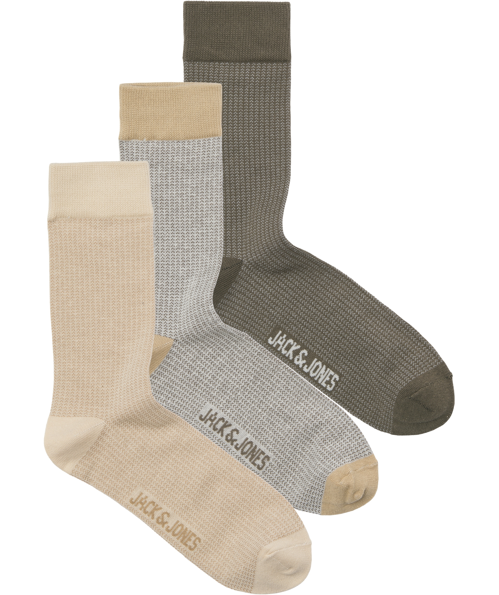 Jack & Jones JACBRYAN BIRD EYE 3-pack str&oslash;mper, String Falcon