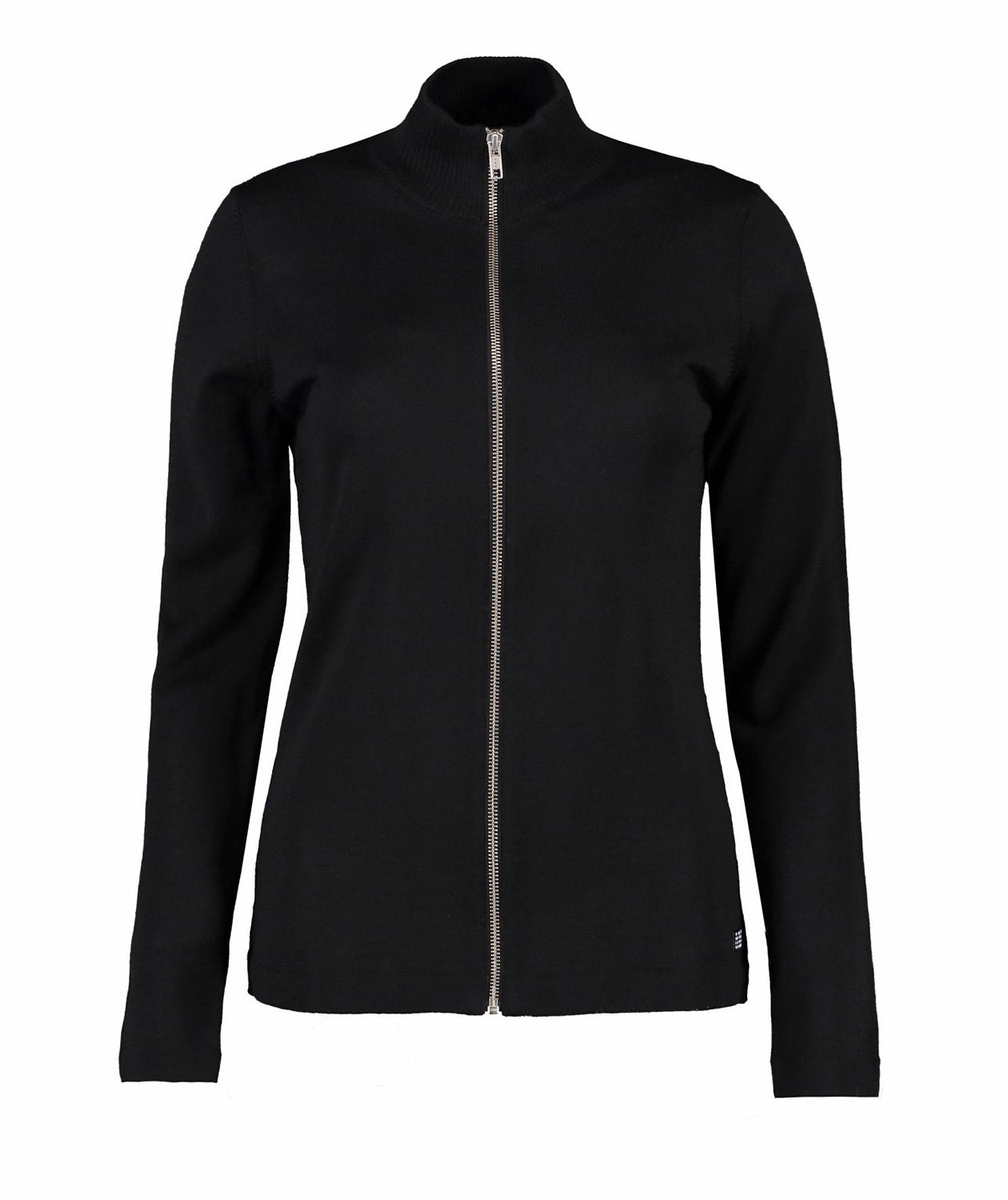 Seven Seas dame cardigan med merinoull, Svart, large image number 0