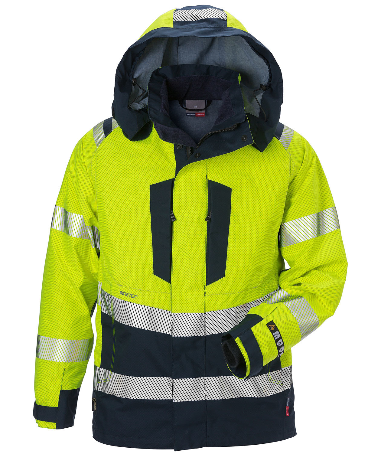 Fristads arbetsjacka 4095, Varsel gul/marinbl&aring;