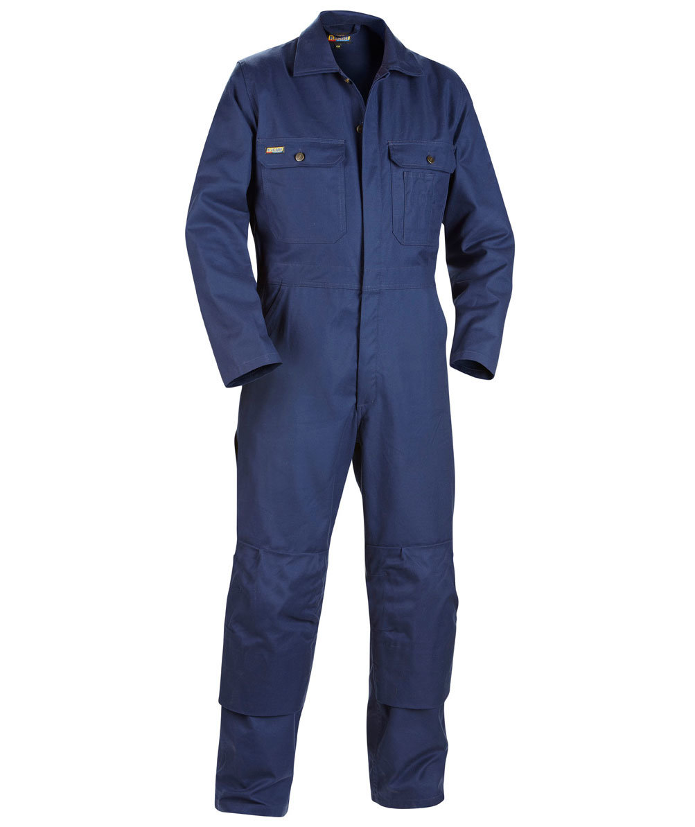 Bl&aring;kl&auml;der kjeledress m. knelommer, Marine