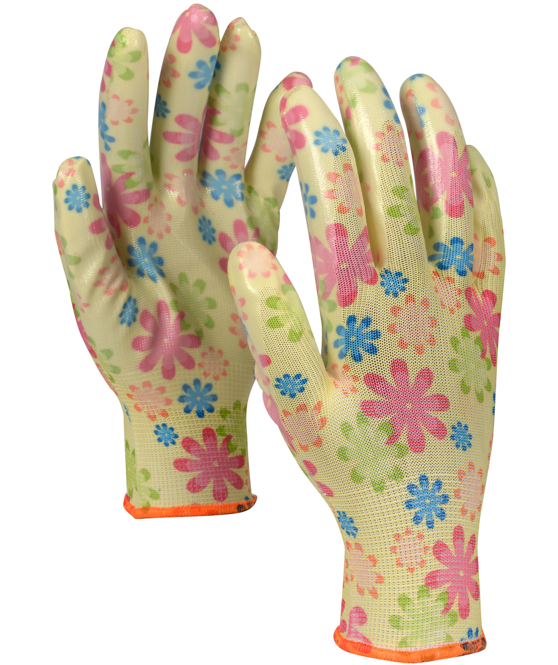 OX-ON Garden Basic 5004 arbetshandskar, Rosa/gr&ouml;nt