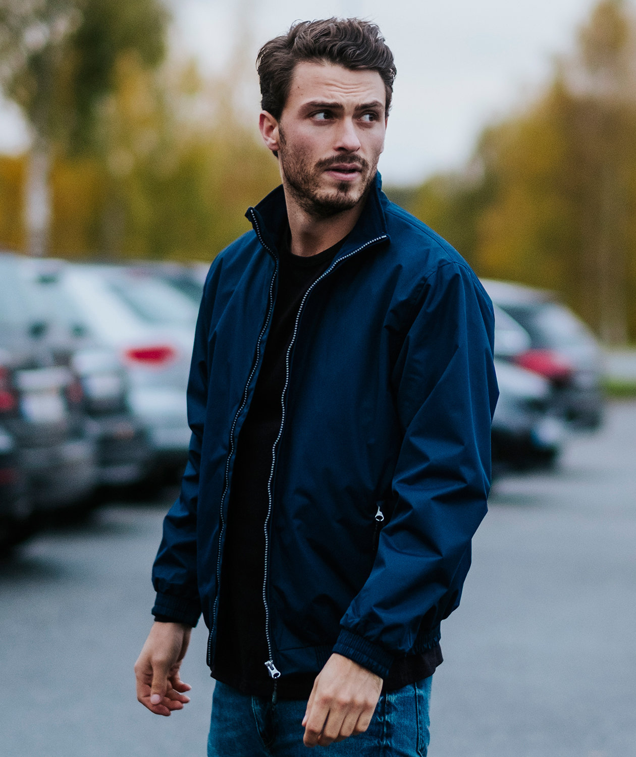 YOU Z&uuml;rich windbreaker jacka, Marinbl&aring;