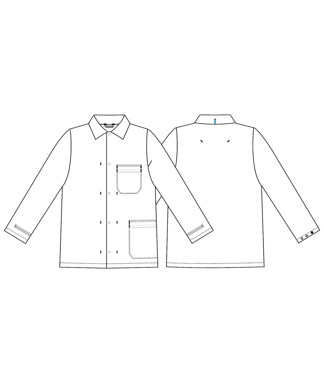 Kentaur HACCP-godk&auml;nd jacka/rock, Ljusgr&aring;