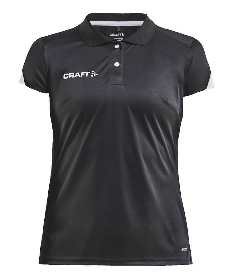Craft Pro Control Impact Damen Poloshirt, Black/white, Black/white, swatch