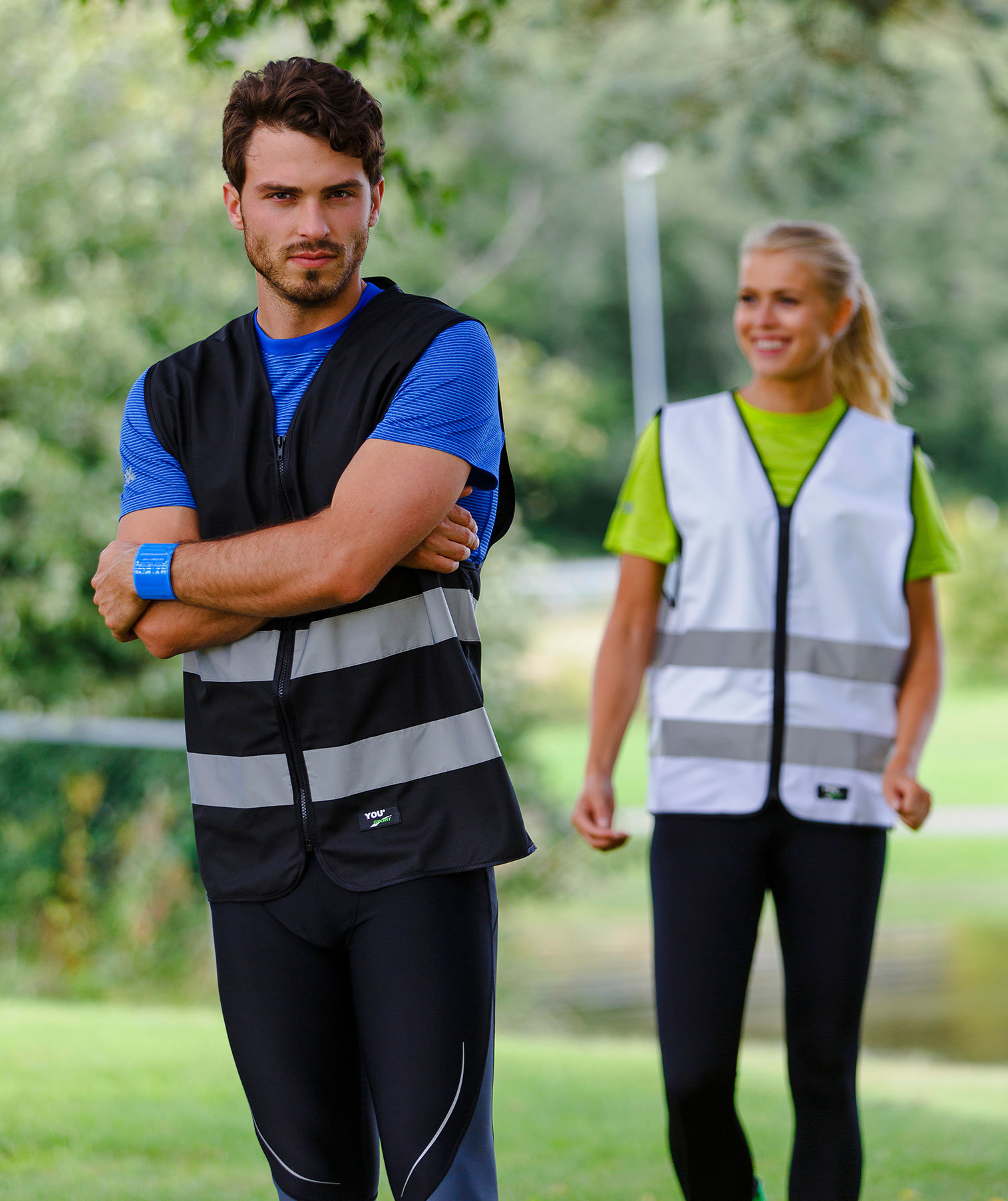 YOU Flen refleksvest, Sort