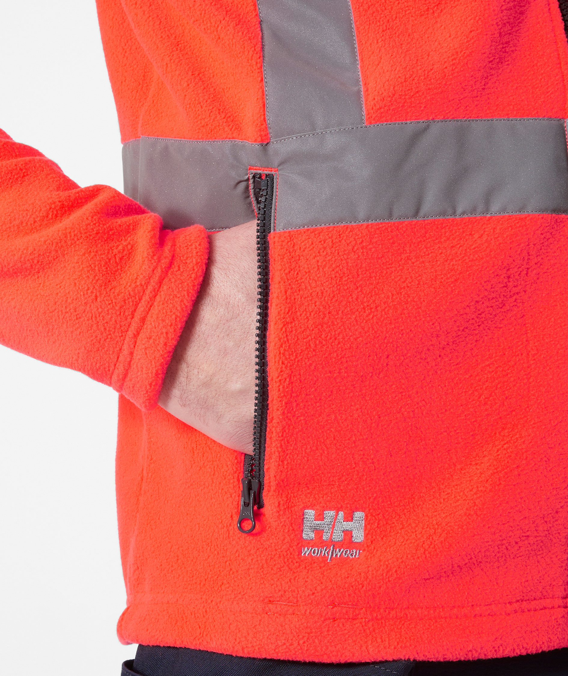 Helly Hansen UC-ME fleece jacket, Hi-Vis Red, large image number 4