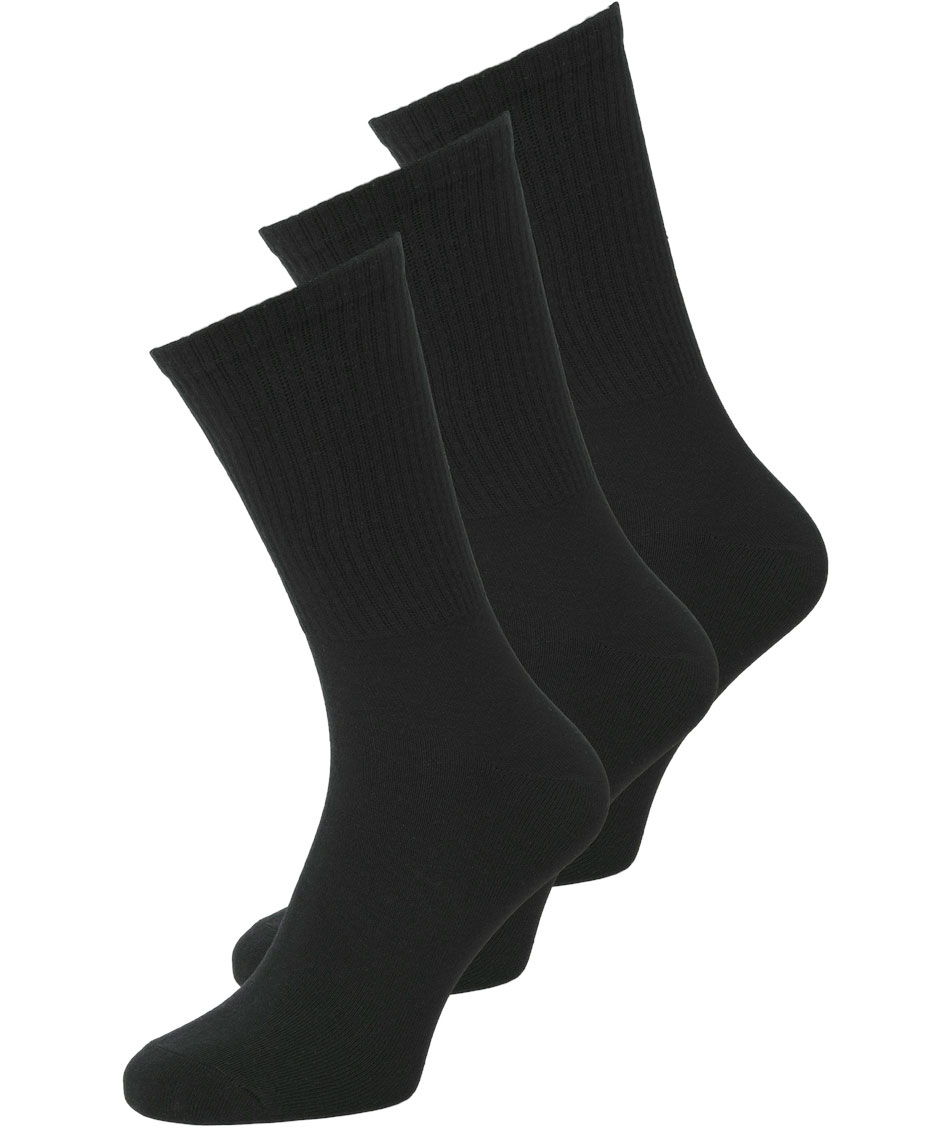 Jack & Jones JACCHARLES 3-pak tennisstr&oslash;mper, Black