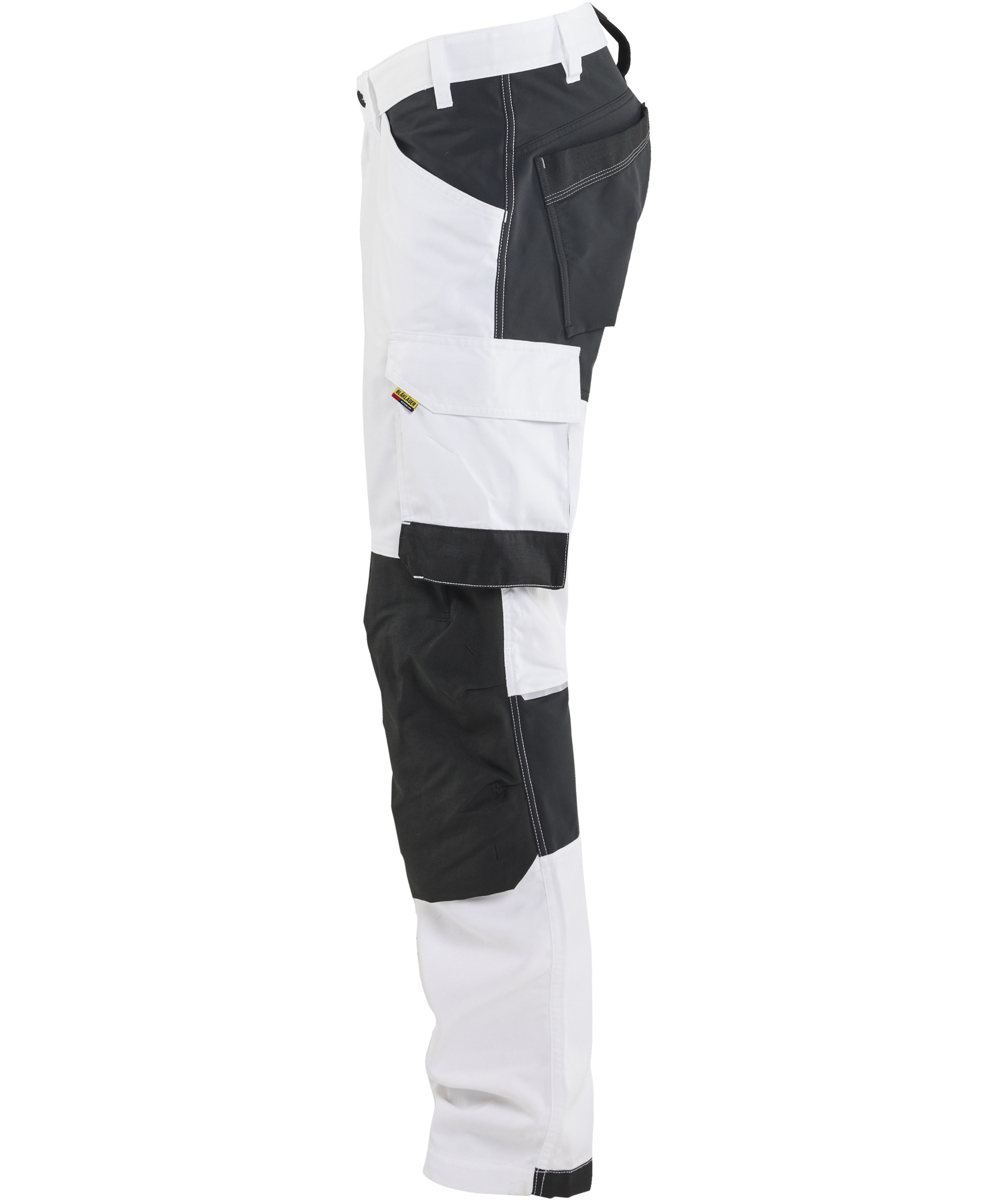 Bl&aring;kl&auml;der arbejdsbukser, Hvid/Sort, Hvid/Sort, large image number 3