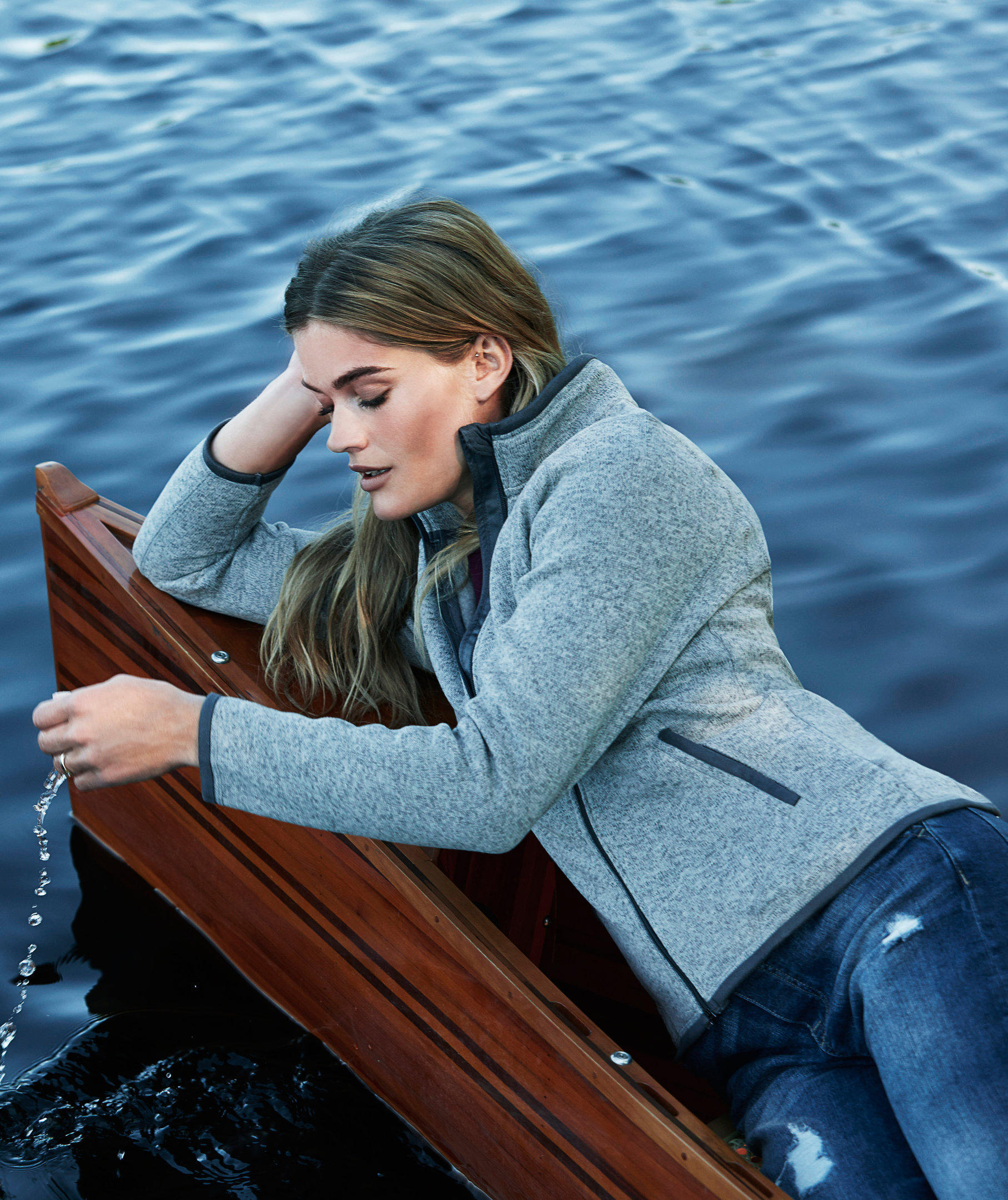 Tee Jays Aspen fleecejacka dam, Gr&aring;melerad, large image number 2