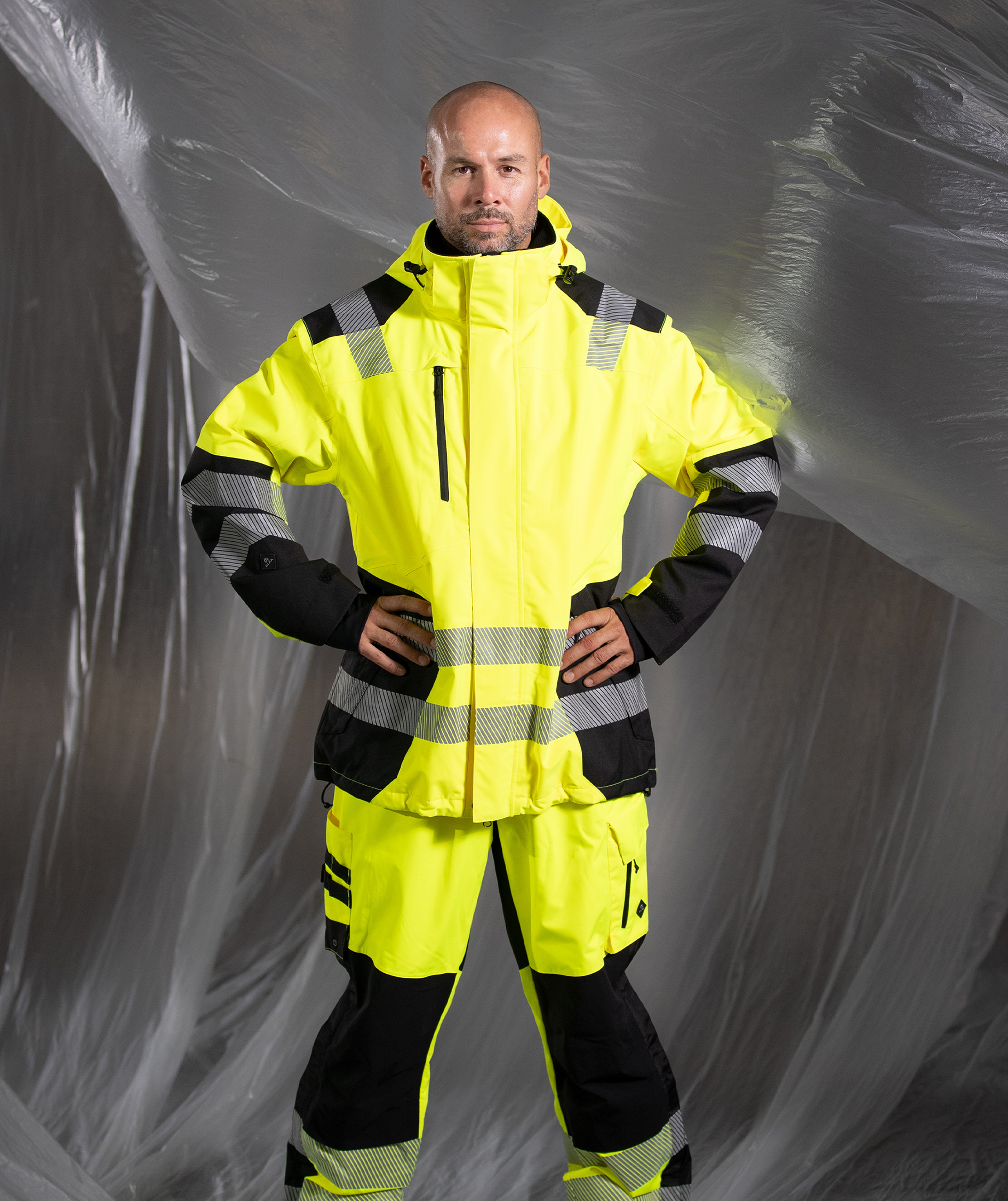 ELKA Visible Xtreme Arbeitsjacke, Hi-vis Gelb/Schwarz, large image number 1