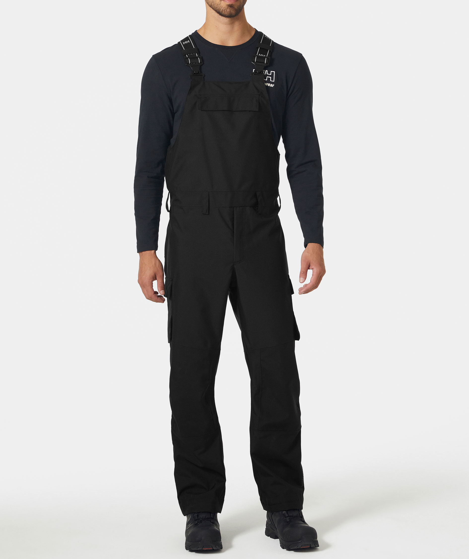 HH Oxford shell bib and brace, Black