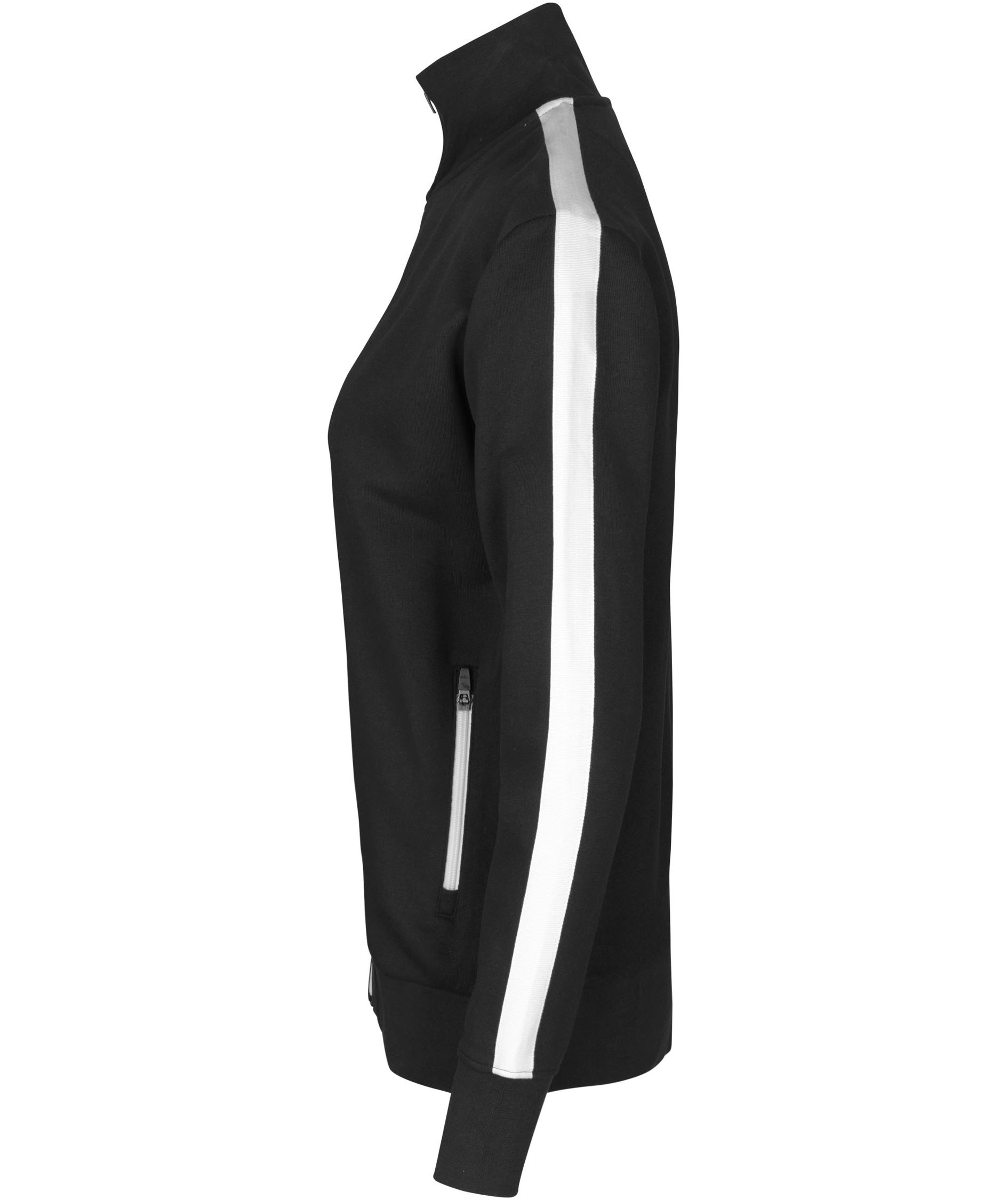 ID women's work sweater with zipper/cardigan, Black, large image number 2