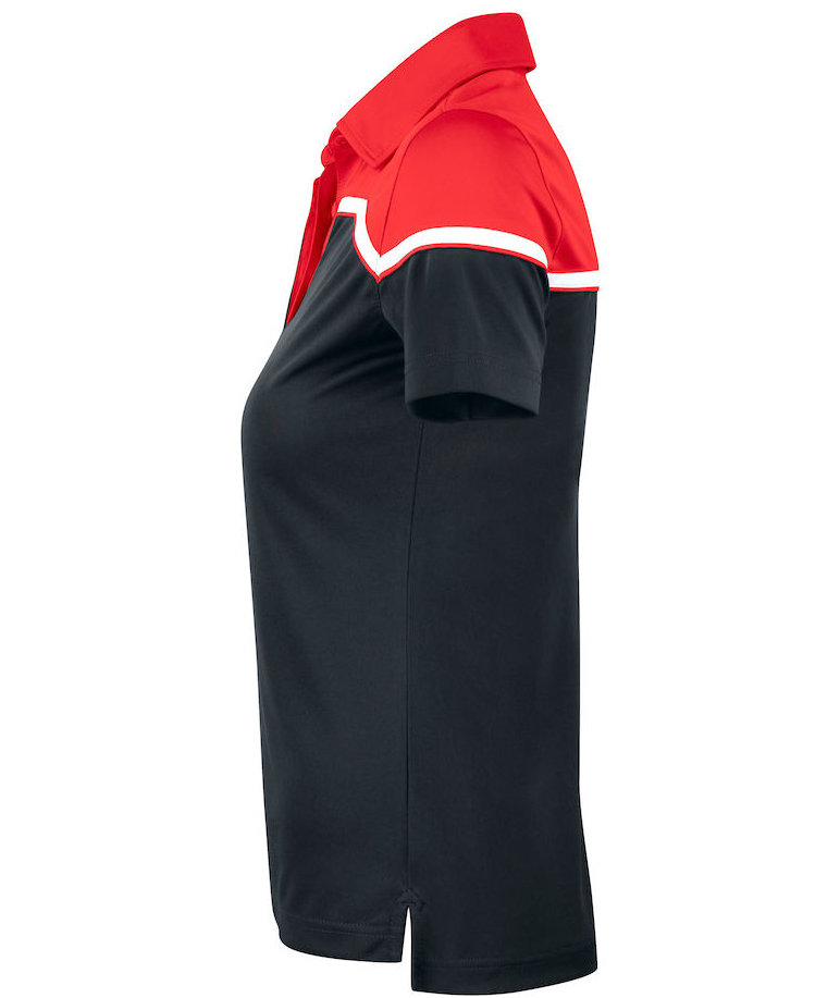 Cutter & Buck Seabeck dame polo T-shirt, Sort/R&oslash;d, large image number 3