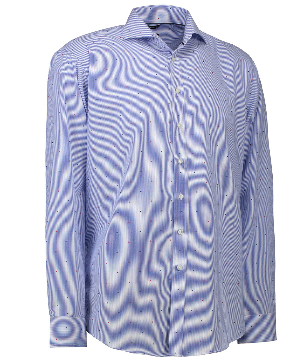 ID Non-Iron Modern fit skjorta, Pisa Bl&aring;