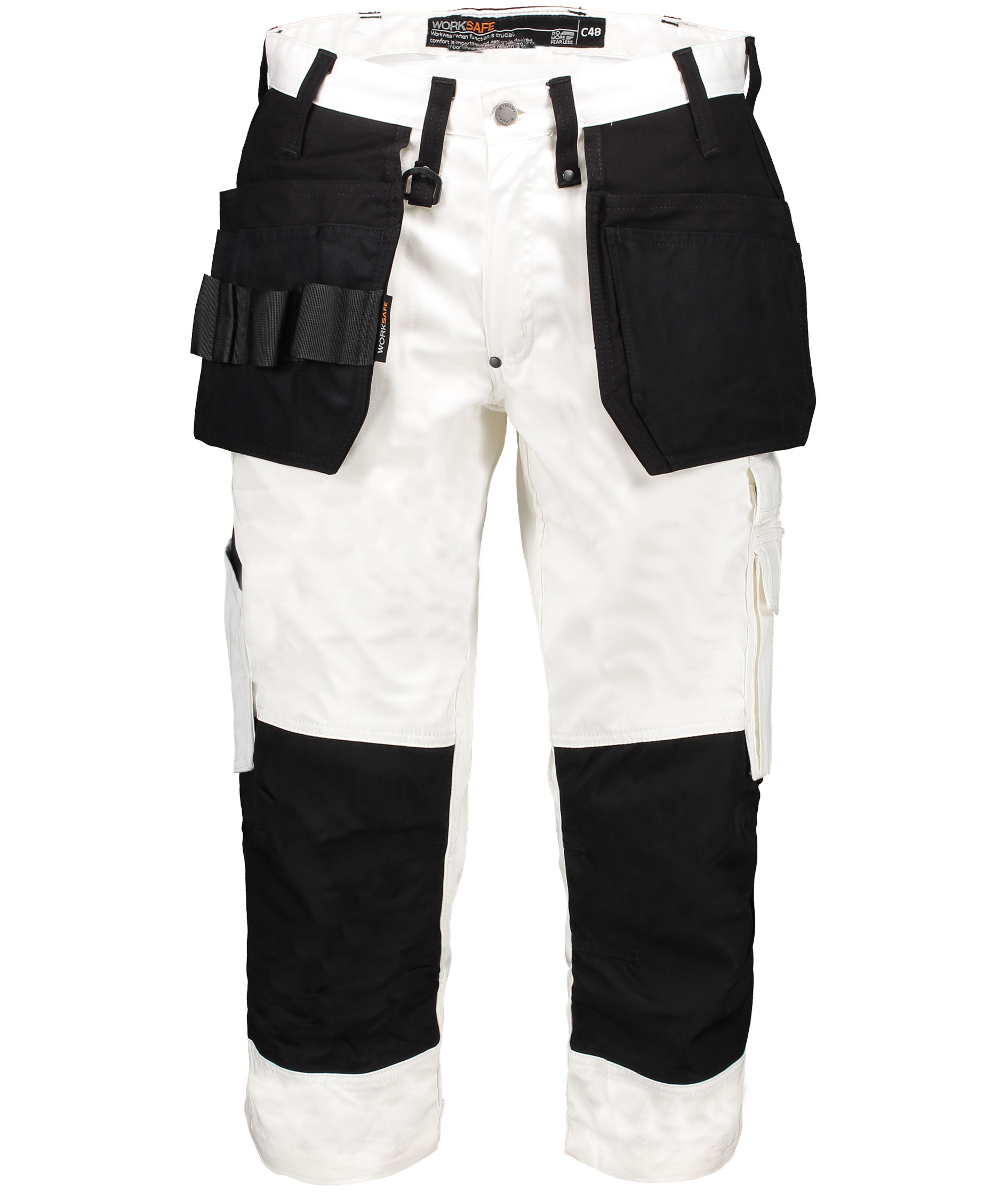 Worksafe hantverkspiratbyxa, White/black