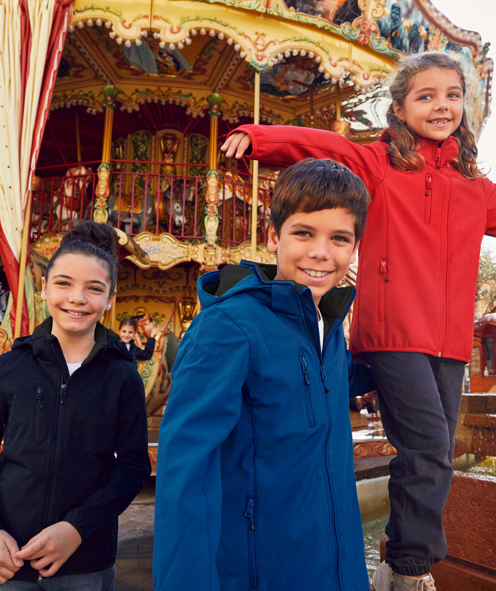 Clique Classic softshell jacket for kids, Royal Blue, large image number 1