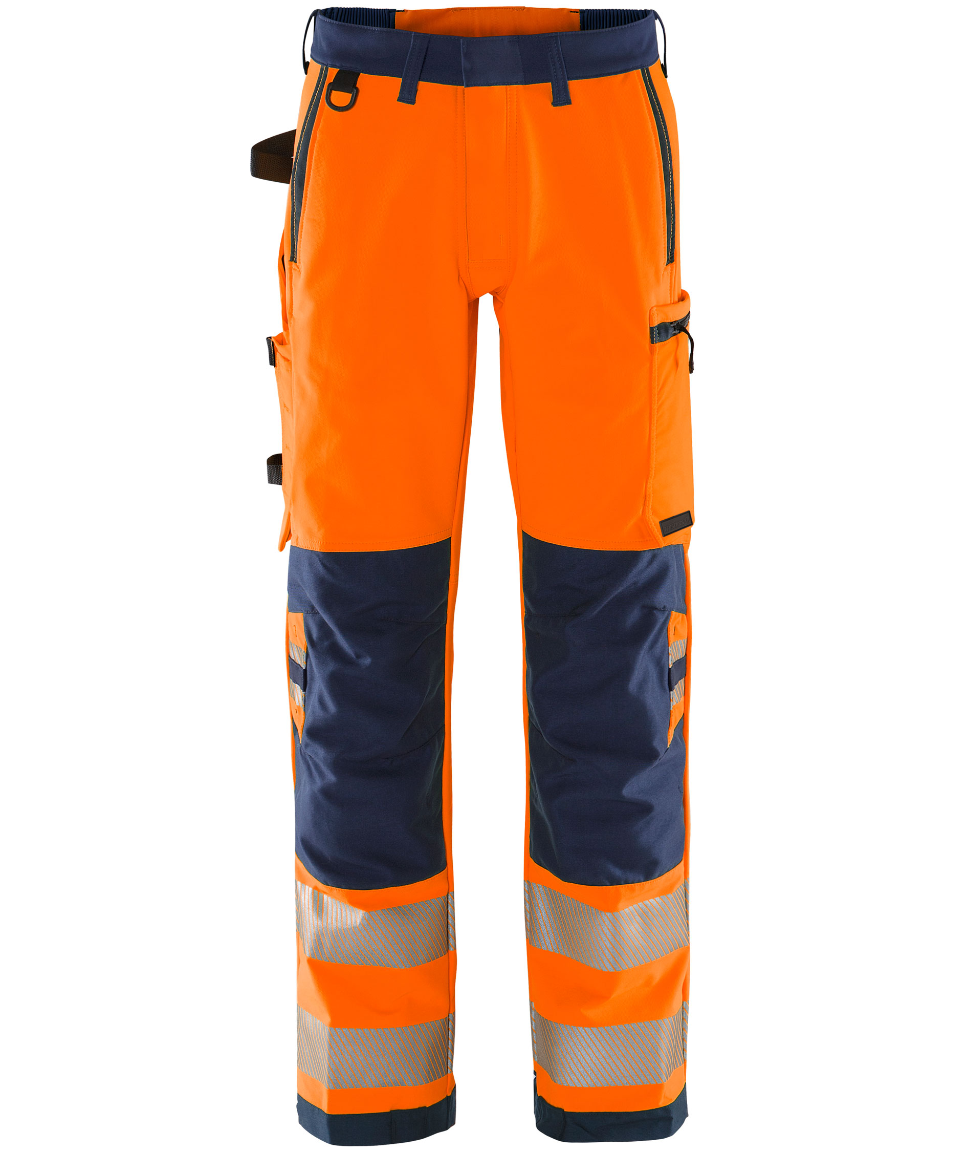 Fristads Green arbetsbyxa 2645 GSTP full stretch, Varsel Orange/Marinbl&aring;, large image number 0