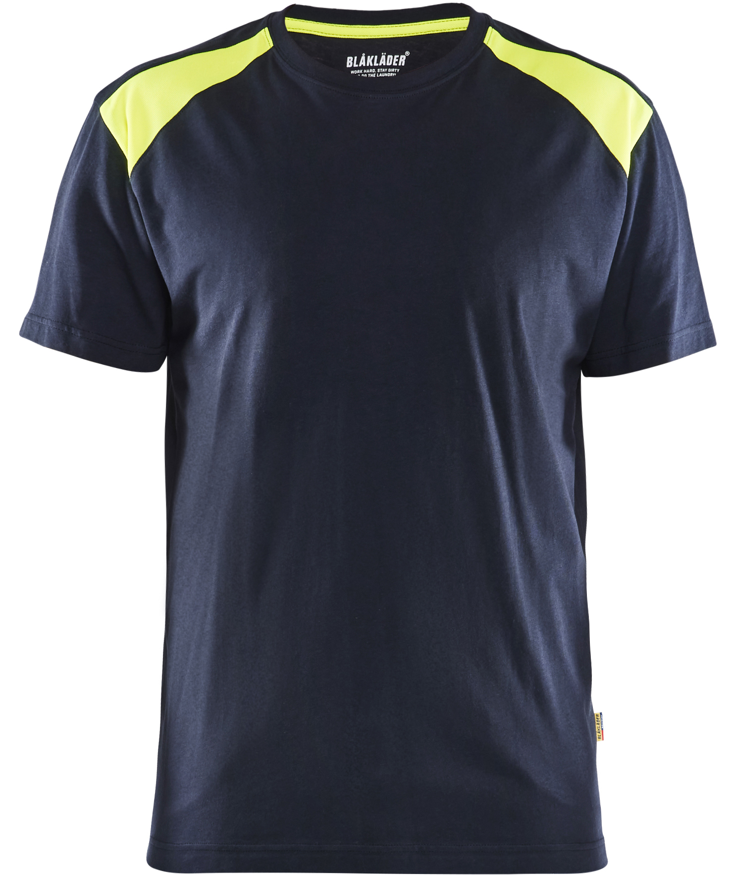 Bl&aring;kl&auml;der Unite T-skjorte, M&oslash;rk Marine/Hi-Vis Gul, M&oslash;rk Marine/Hi-Vis Gul, swatch