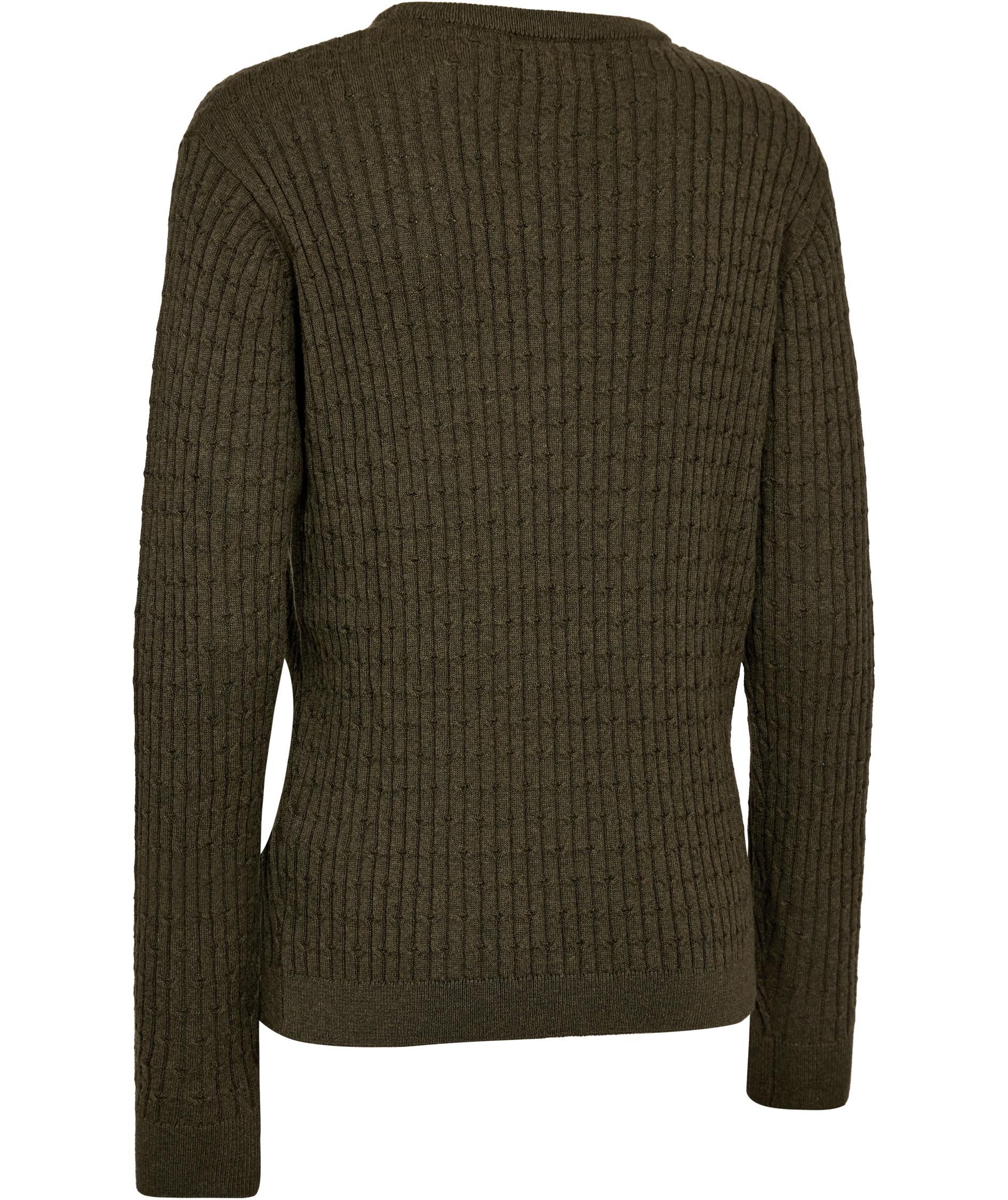 Deerhunter Harrington stickad tr&ouml;ja med merinoull dam, Forest Ember Melange