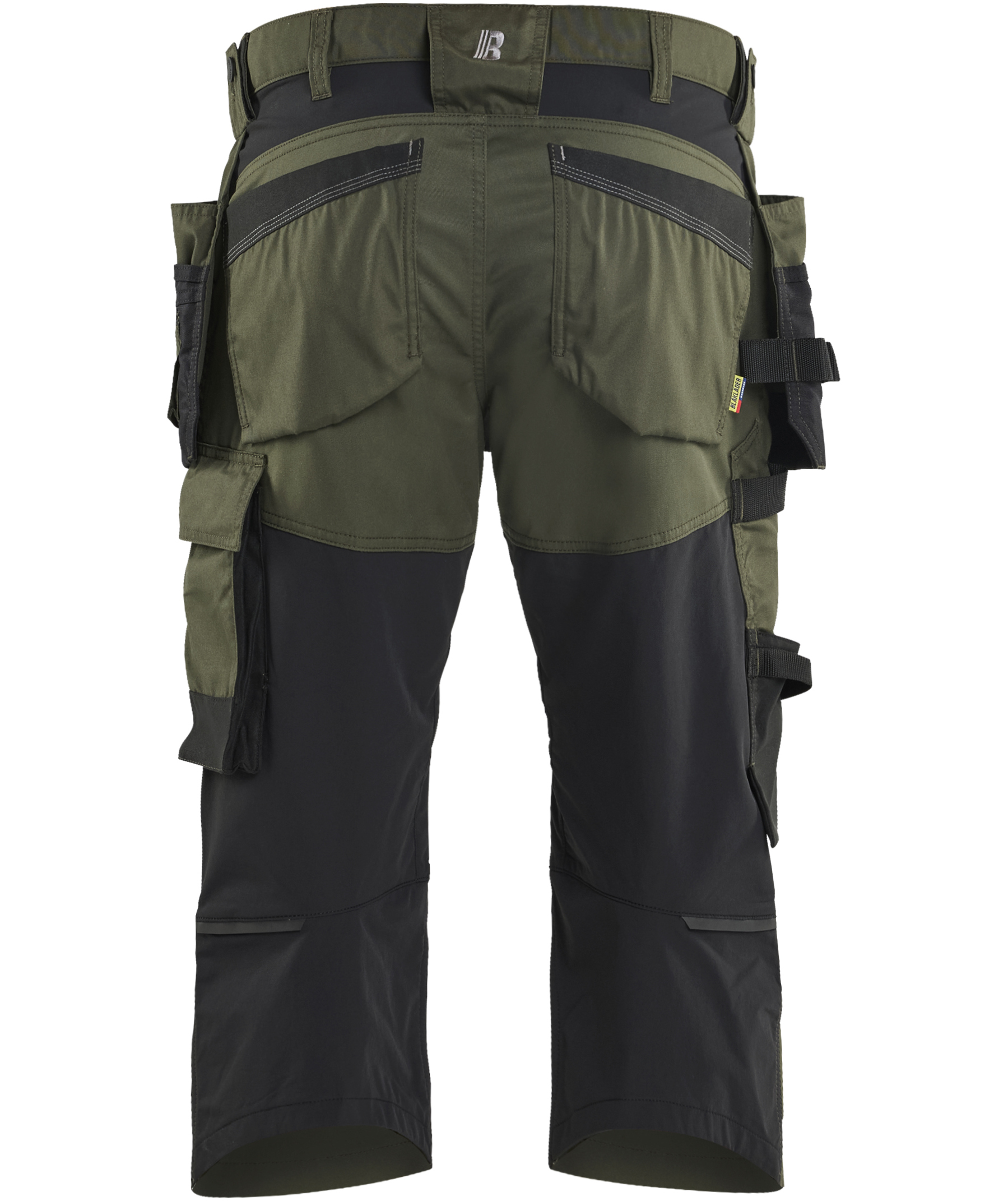 Bl&aring;kl&auml;der hantverkspiratbyxa, Skog gr&ouml;n/svart