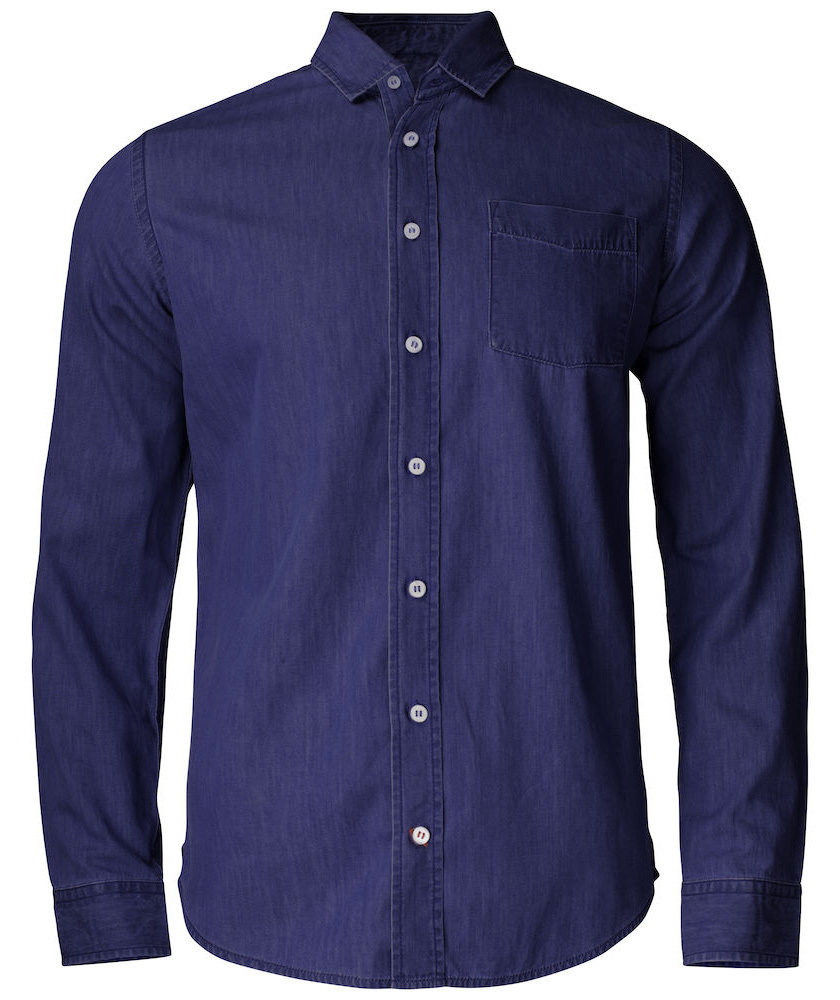 Cutter & Buck Ellensburg Modern fit denim shirt, Indigo Blue