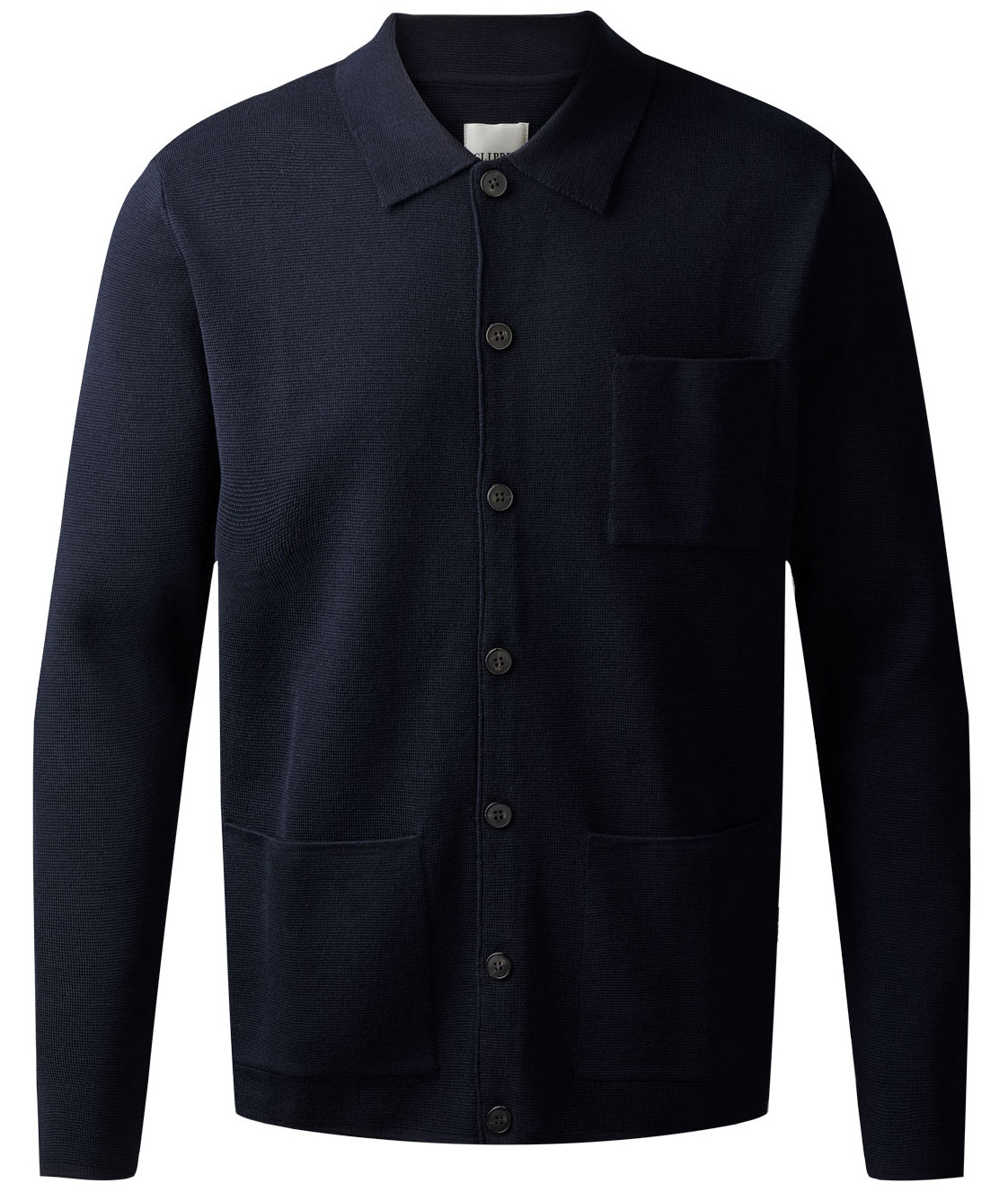 Clipper Manchester cardigan med knapper, Dark navy
