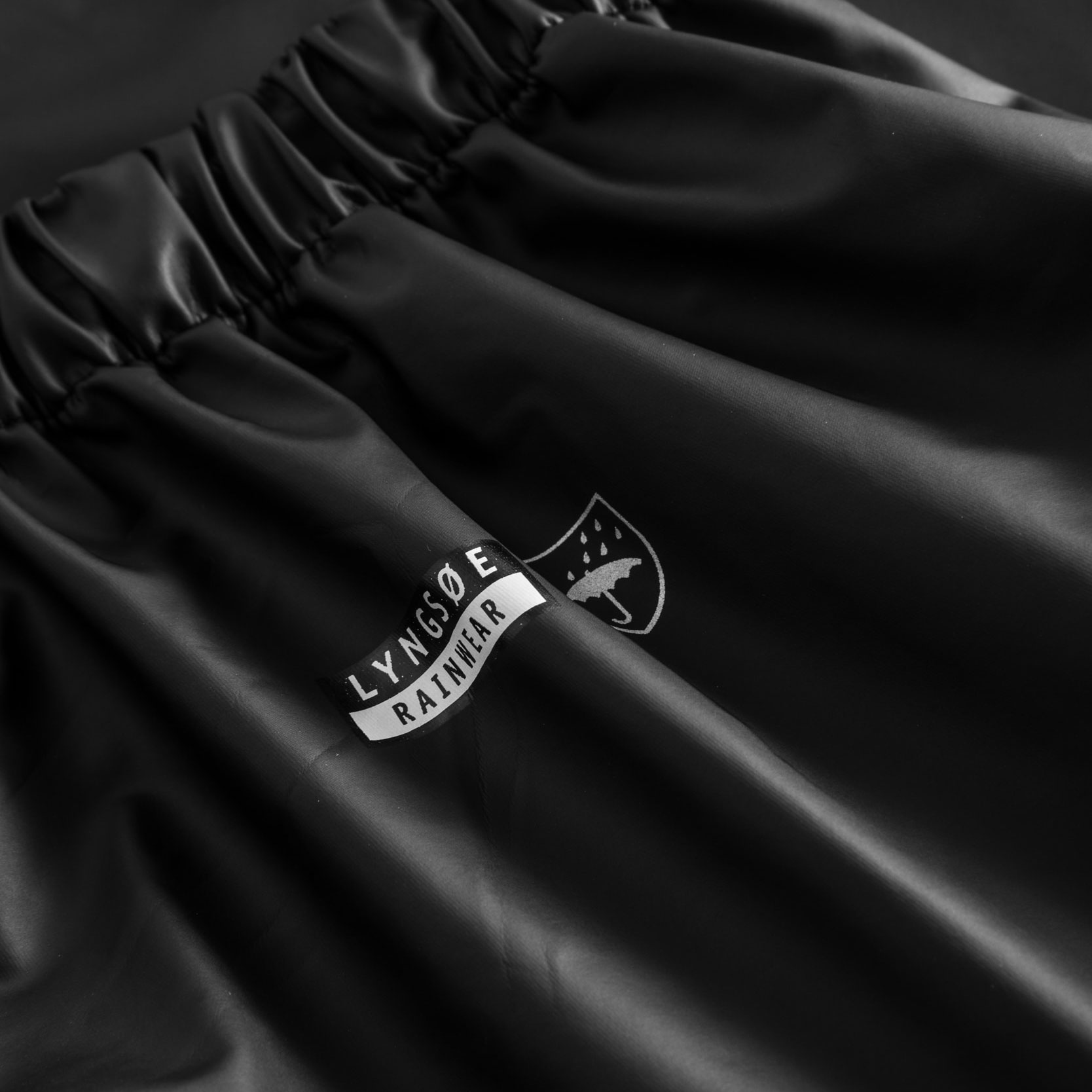 Lyngs&oslash;e PU regnbyxa, Svart, large image number 2