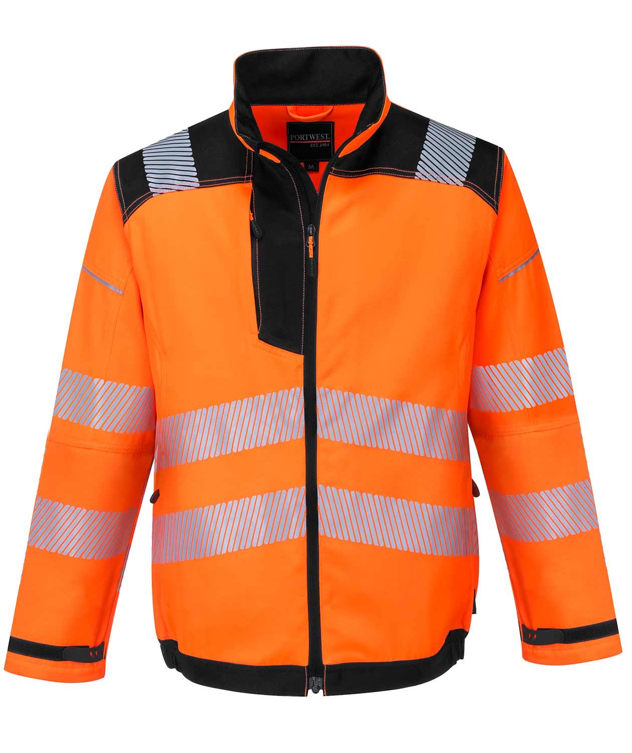 Portwest PW3 work jacket, Hi-Vis Orange/Black, large image number 0