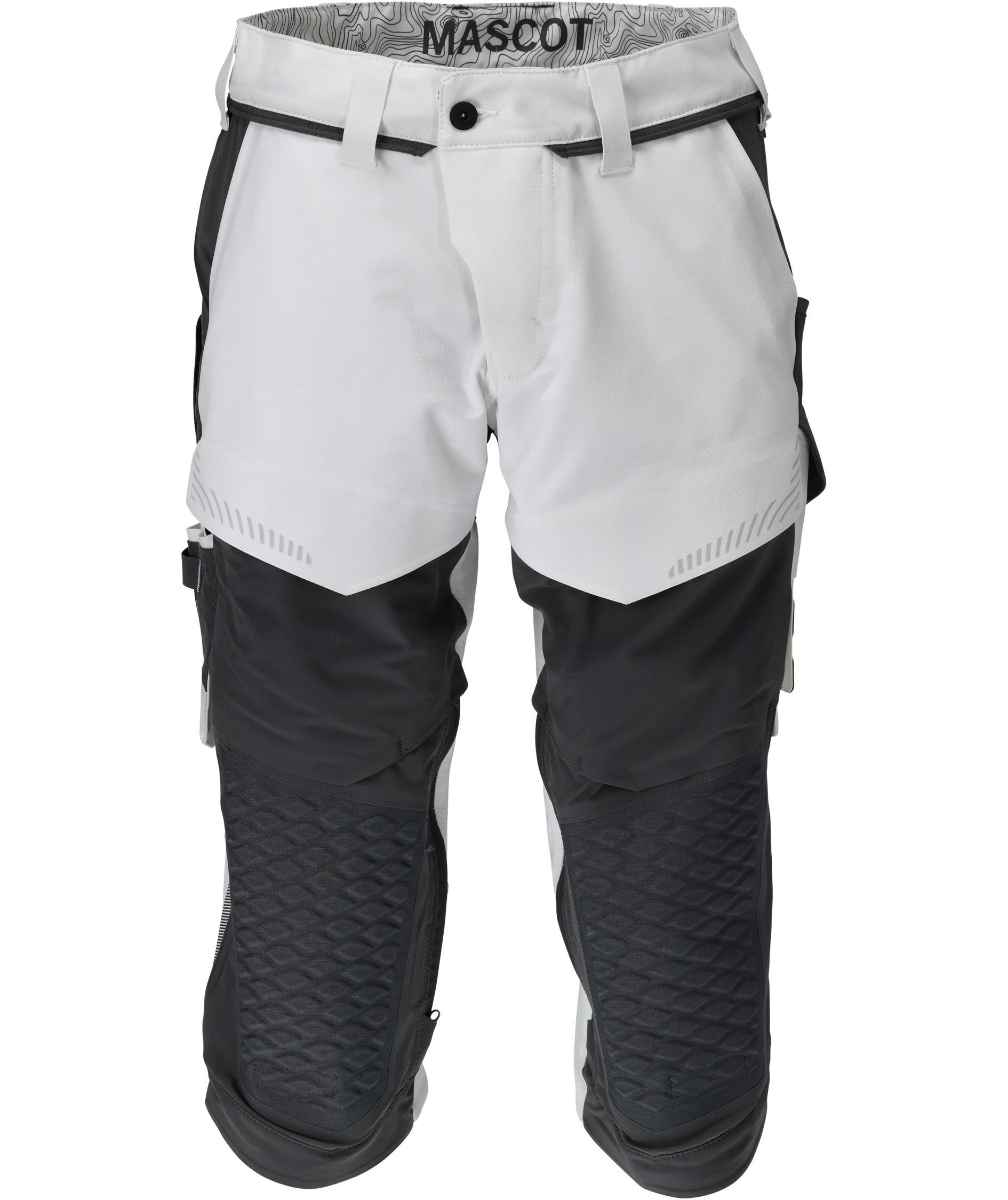 Mascot Customized arbeidsknickers full stretch, Hvit/Stengr&aring;, Hvit/Stengr&aring;, swatch