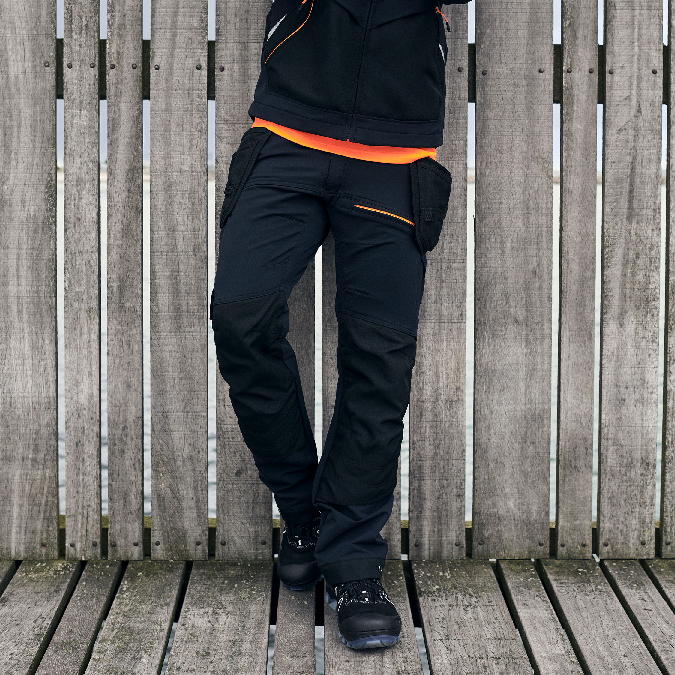 Kansas Evolve h&aring;ndv&aelig;rkerbukser Full stretch, Sort, large image number 3