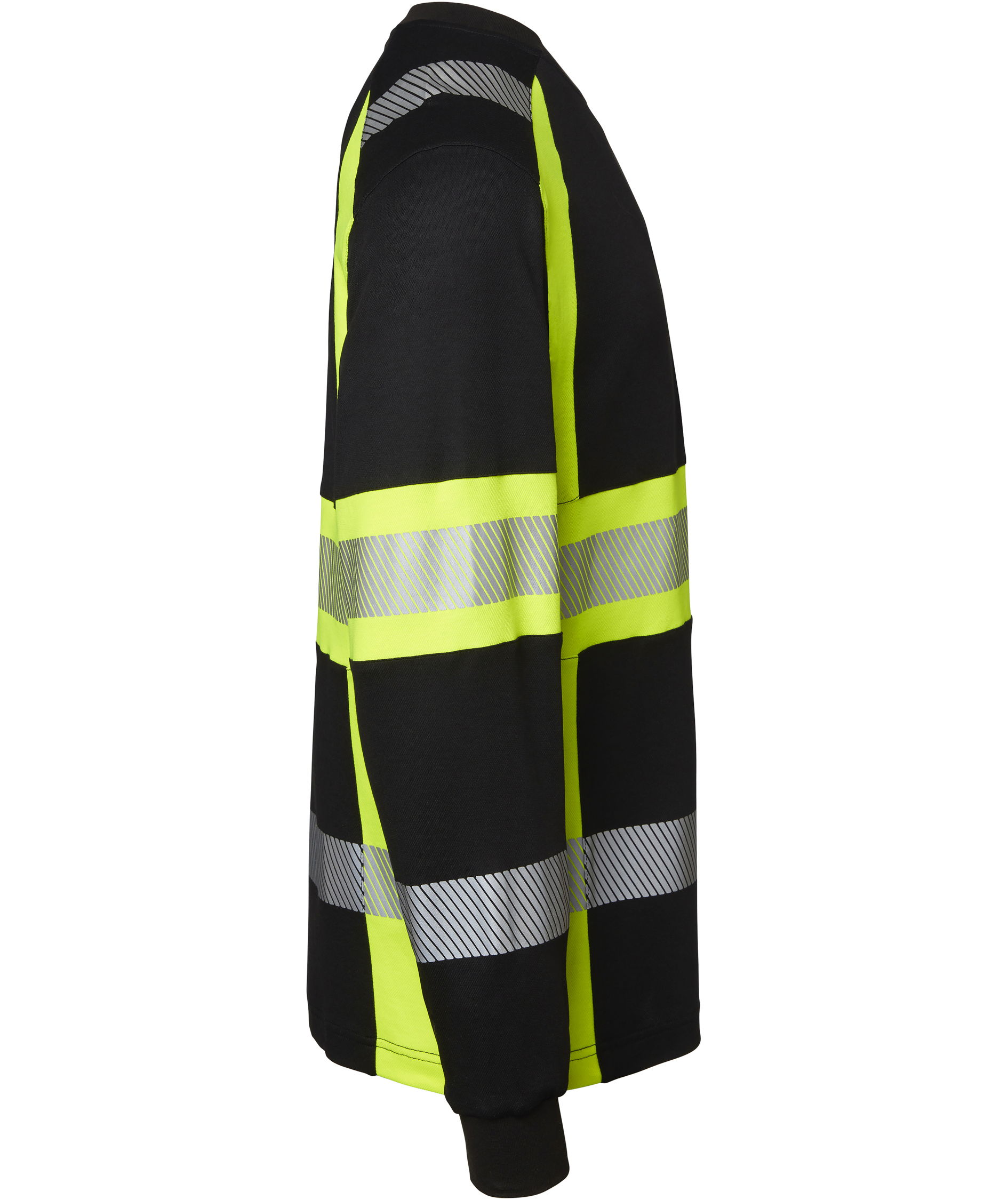 Top Swede long-sleeved T-shirt 601, Black/Hi-Vis Yellow, large image number 2