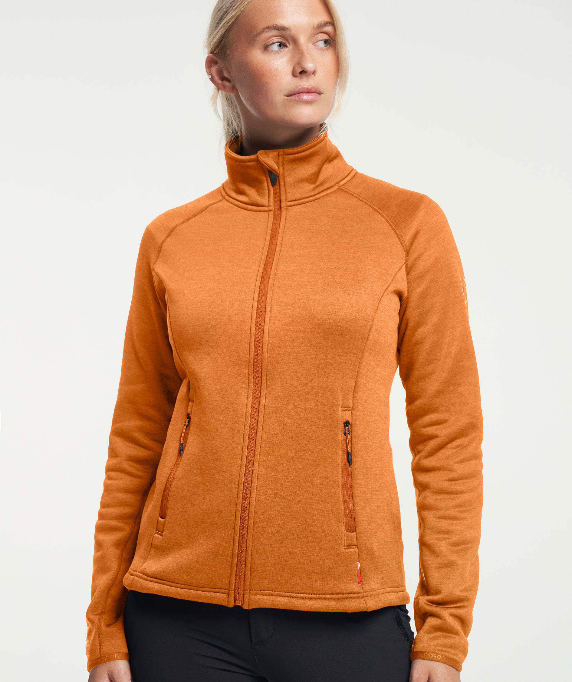 Tenson TXlite dame cardigan, M&oslash;rk Oransje, large image number 7