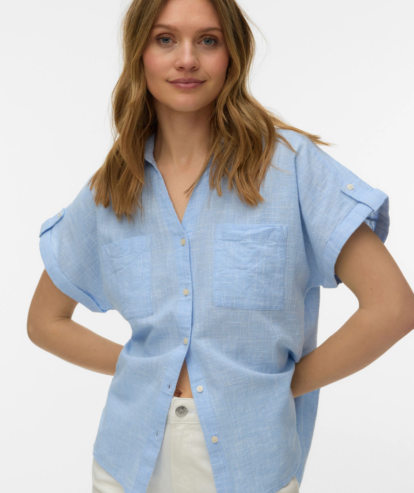 Vero Moda VMTHILDE short-sleeved shirt, Allure, large image number 3