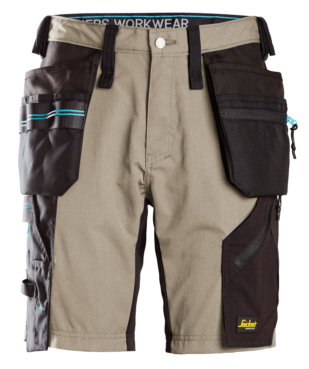 Snickers LiteWork 37.5&reg; h&aring;ndverkershorts 6110, Khaki/Svart