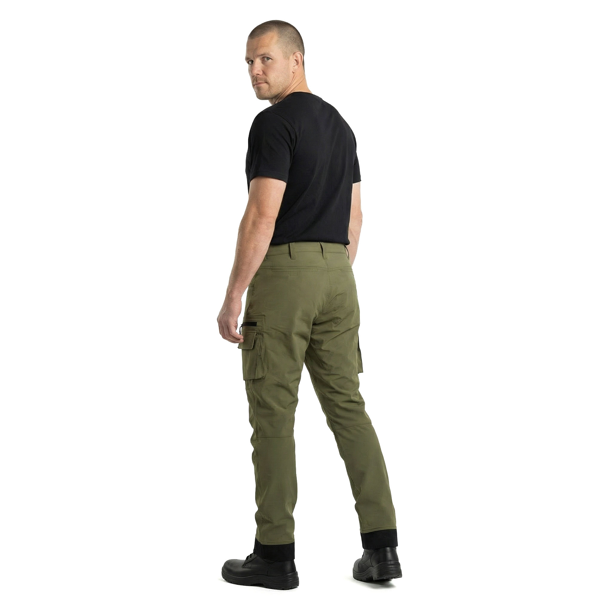 Worksafe service trousers full stretch, Olive green, large image number 3