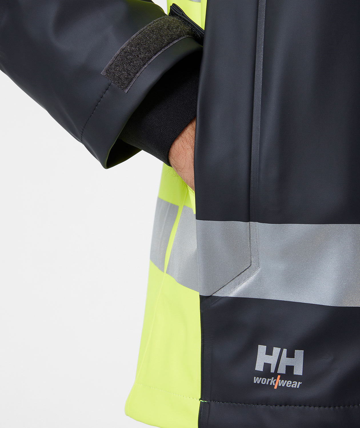 Helly Hansen Alna 2.0 regnjakke, Hi-vis Gul/Ebony, large image number 7