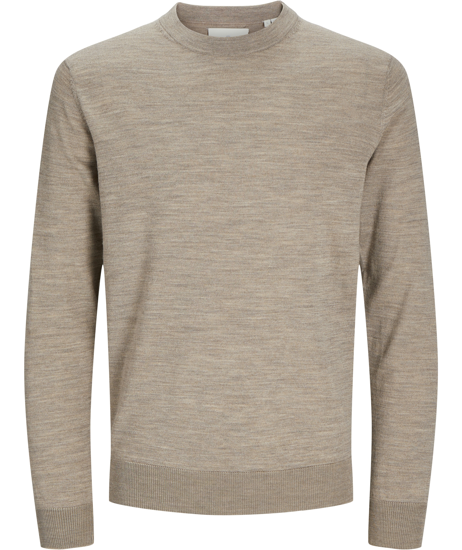 Jack & Jones Premium JPRCCMERINO striktr&oslash;je med merinould, Greige Melange, Greige Melange, swatch