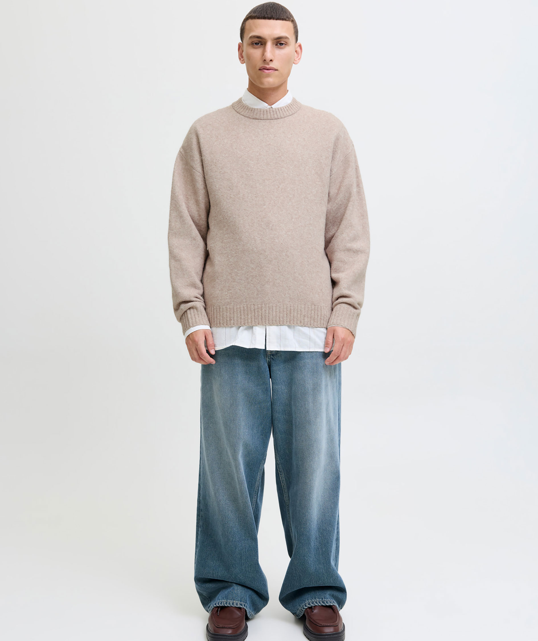 Jack & Jones JJESOHO OLLIE striktr&oslash;je med uld
