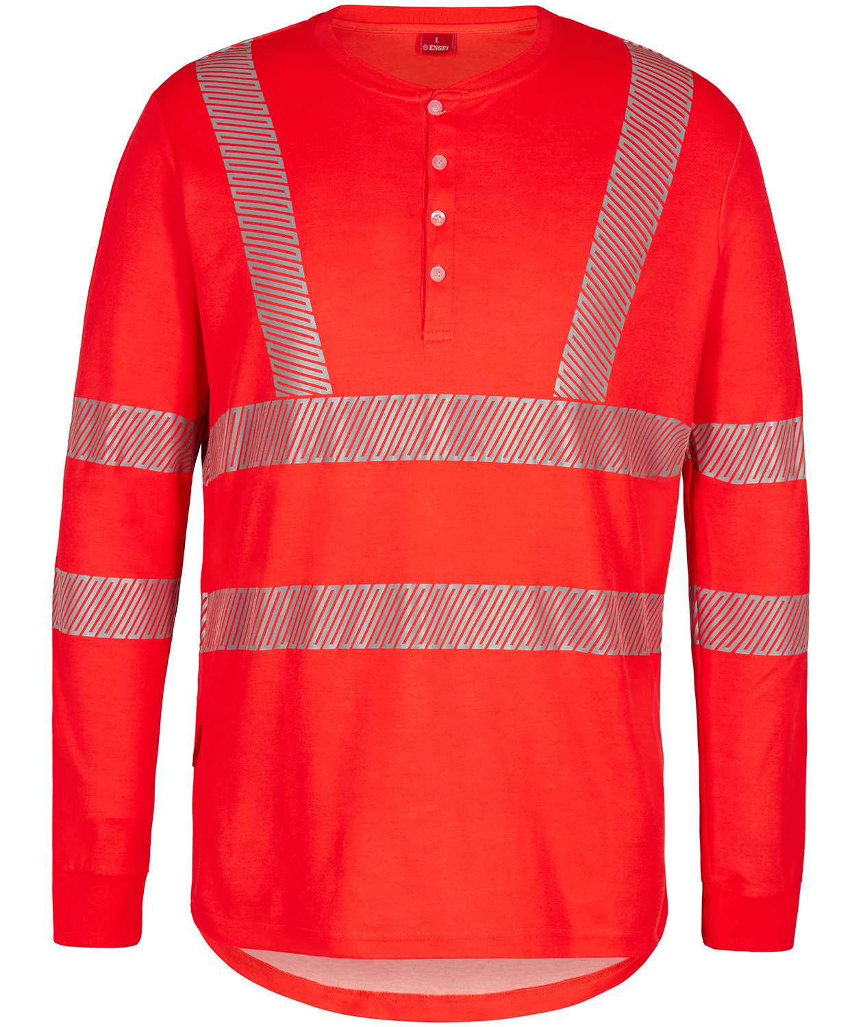 Engel Safety langermet T-skjorte, Hi-Vis R&oslash;d
