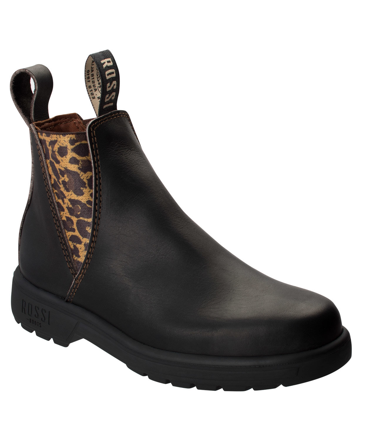 Rossi Endura 343 Leopard damest&oslash;vler, Sort