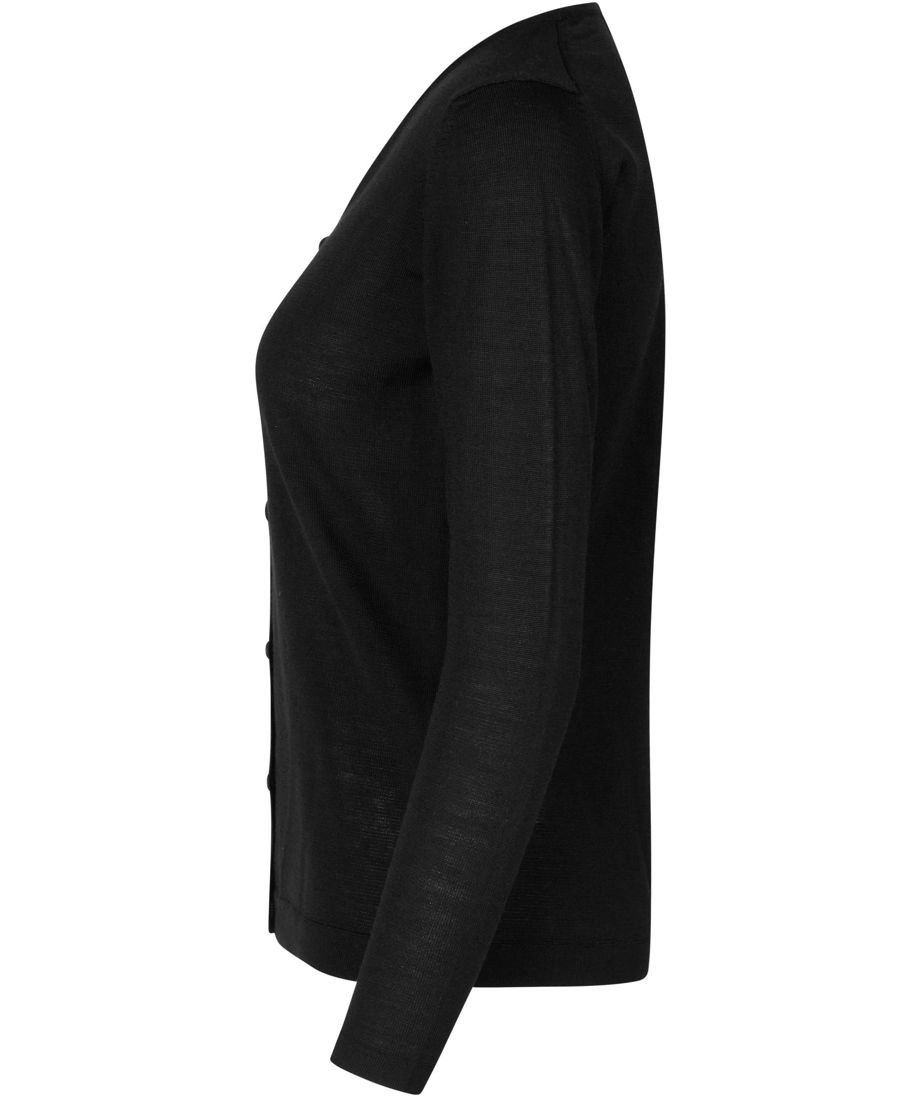 ID dame strikkcardigan med merinoull, Svart, large image number 5