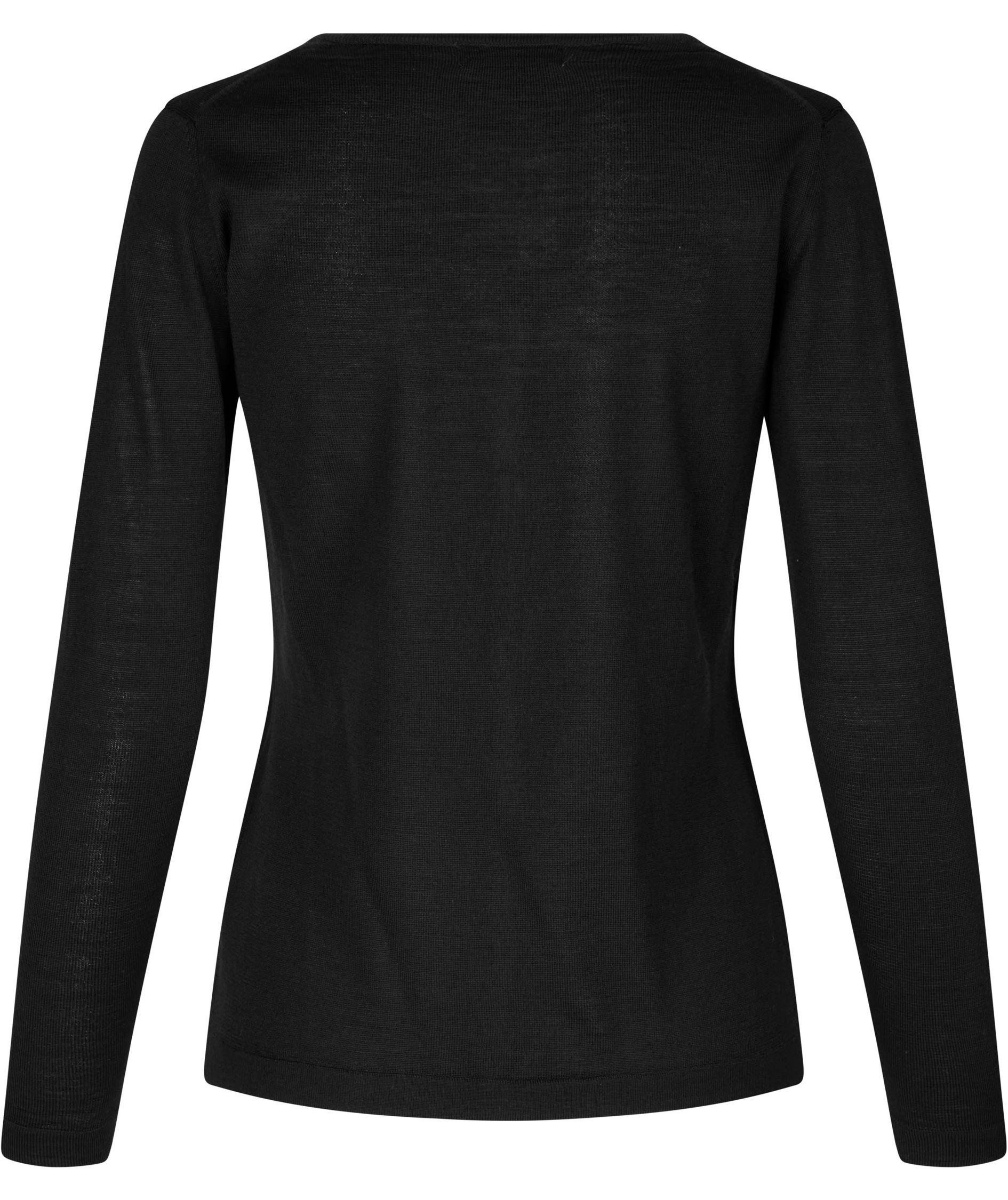 ID dame strikkcardigan med merinoull, Svart, large image number 4